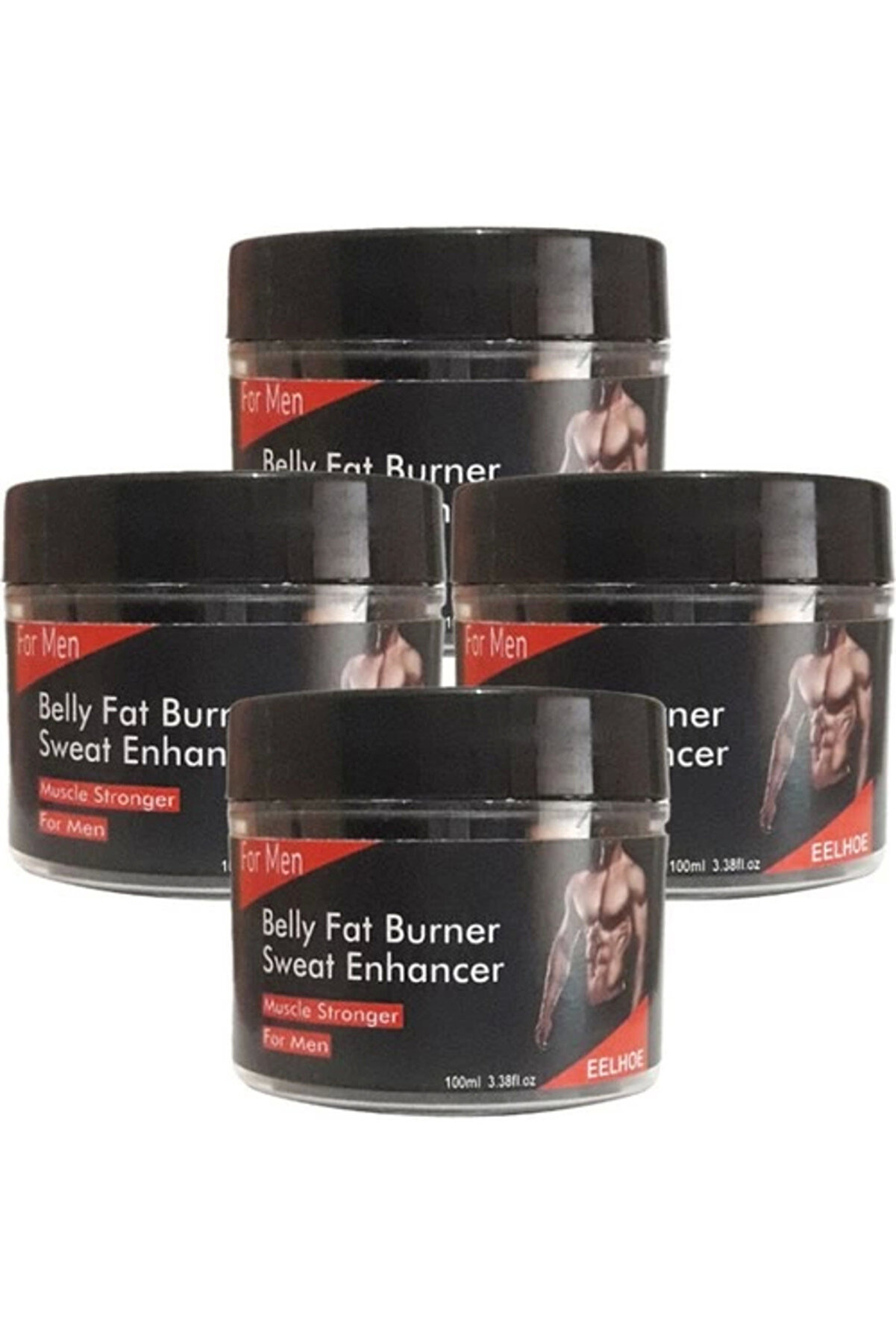 Ekince Eelhoe 4lü Adet Belly Fatburner Sweat Enhancer Erkeklere Özel Kas Şekillendirme Kremi 100 ml