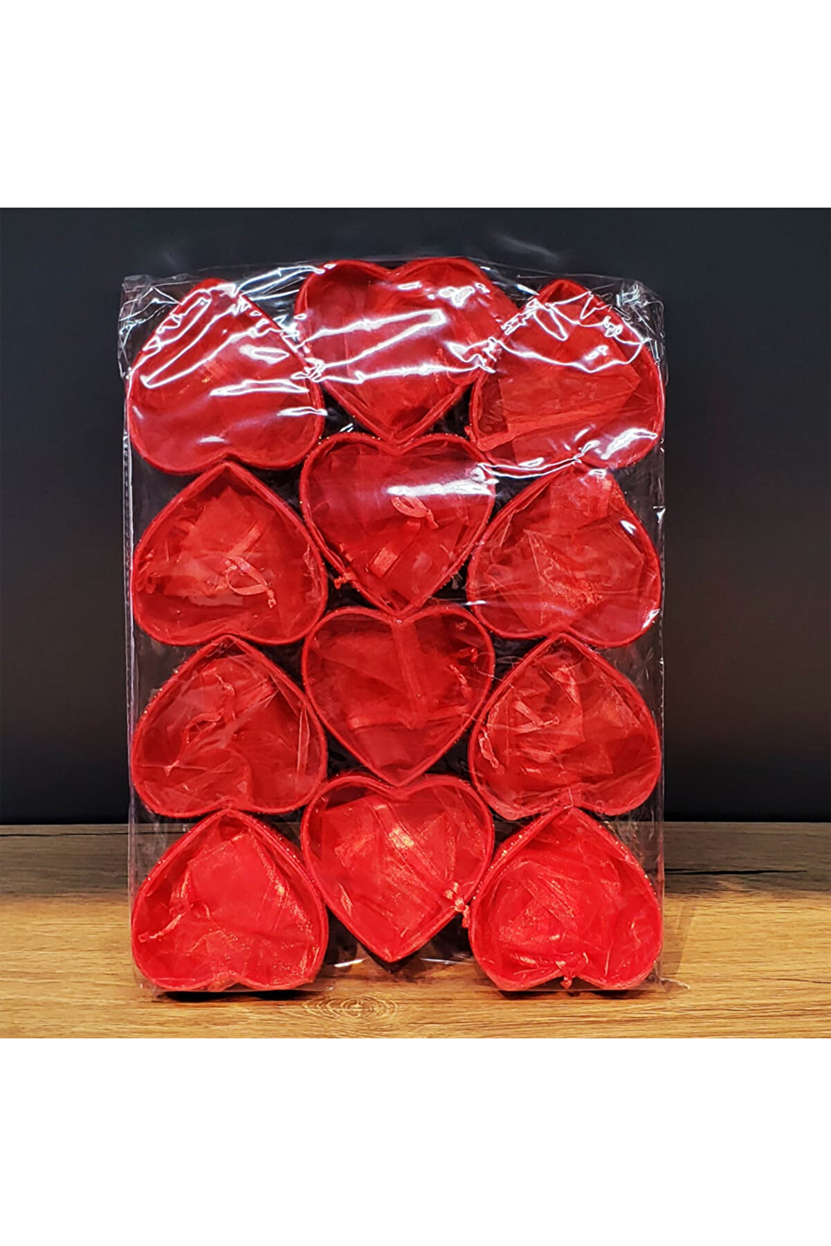 Ethab Ti̇caret Kırmızı Kalpli̇ T&uuml;l Kese