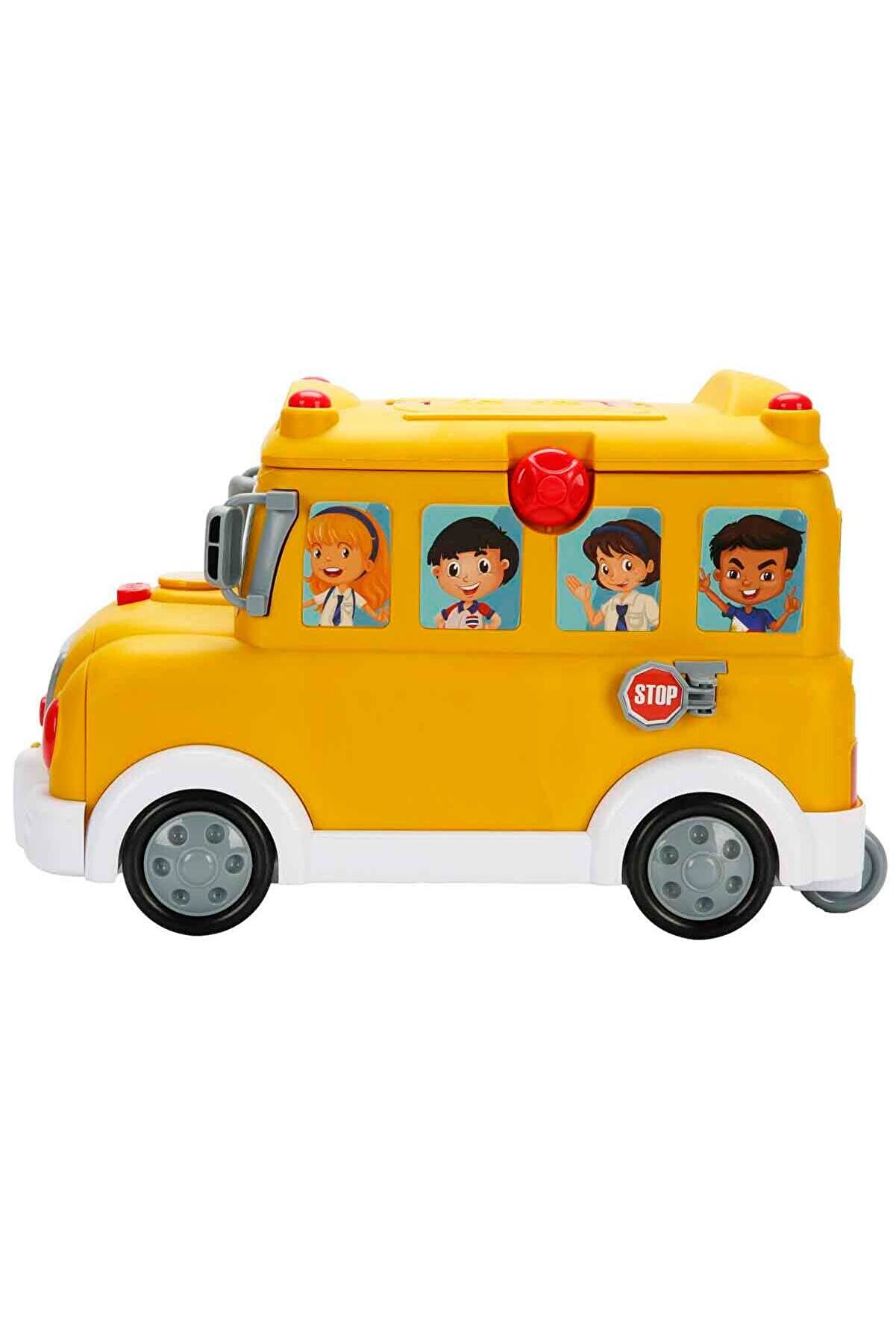 2İn1 Sesli̇ Ve Işıklı Okul Otobüsü Dükkanı Oyun Seti̇ 34 Parça
