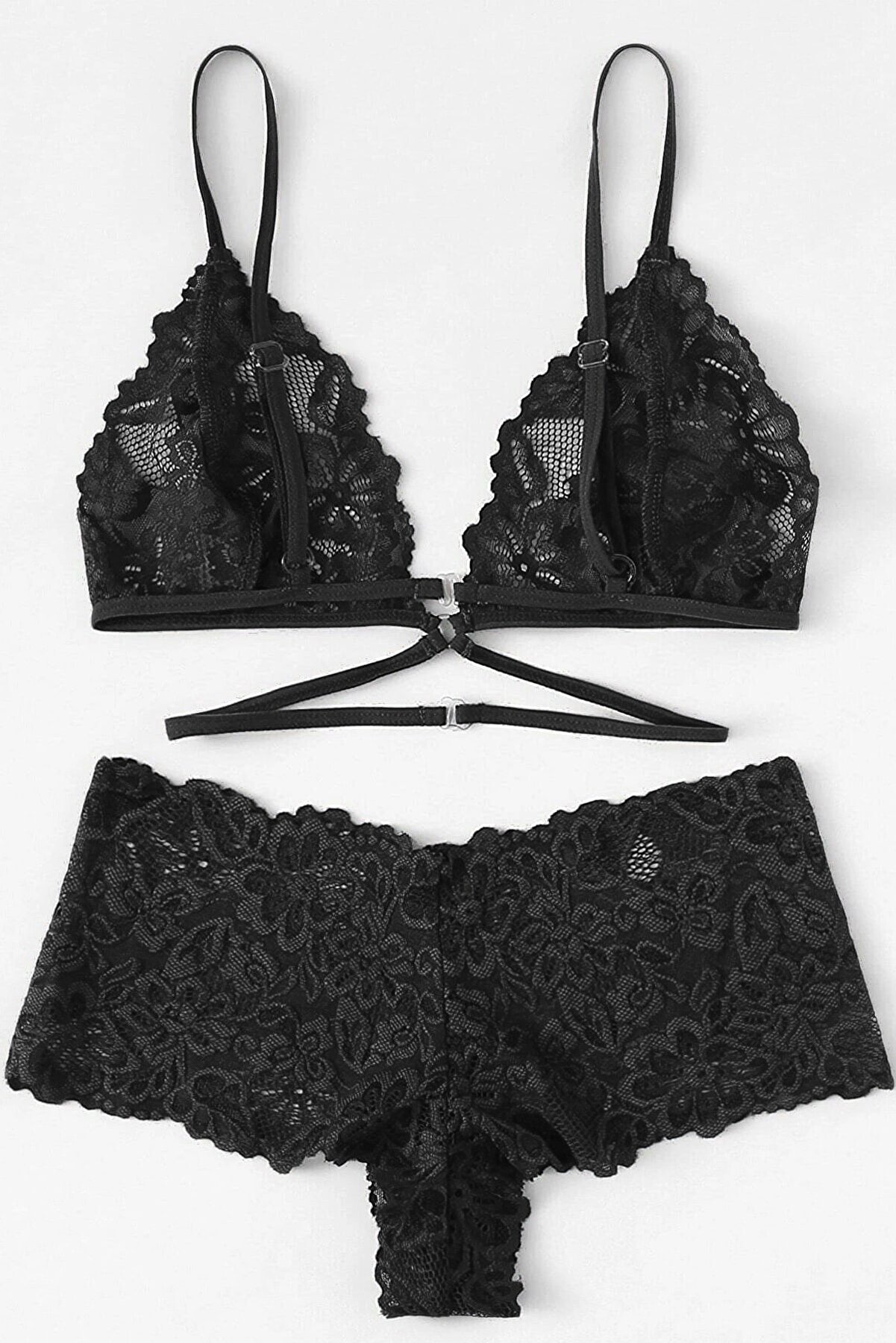 Gecem Gi̇yi̇m Kadın Si̇yah &Ouml;zel Şık S&uuml;tyen K&uuml;lot Takımı