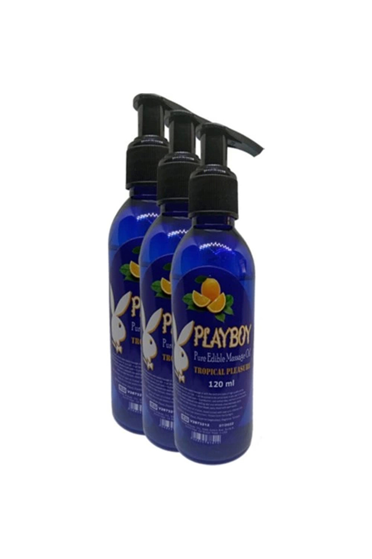 NovaBox Playboy Pure Edible Massage Oil 120ml Portakal Aromalı Masaj Yağı 3 Adet