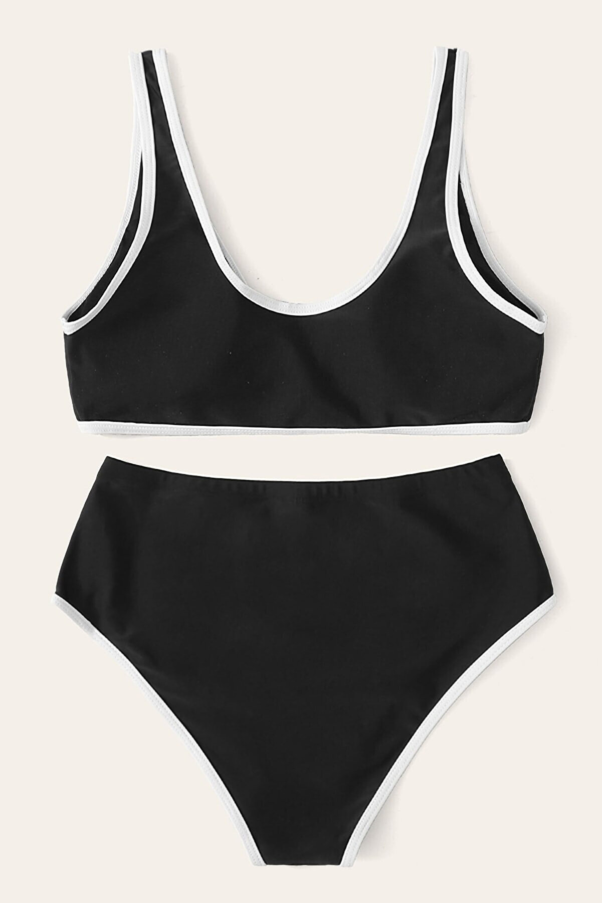 Fantasti̇k Store Kadın Si̇yah Pedli̇ Y&uuml;ksel Bel S&uuml;tyen K&uuml;lot Takımı