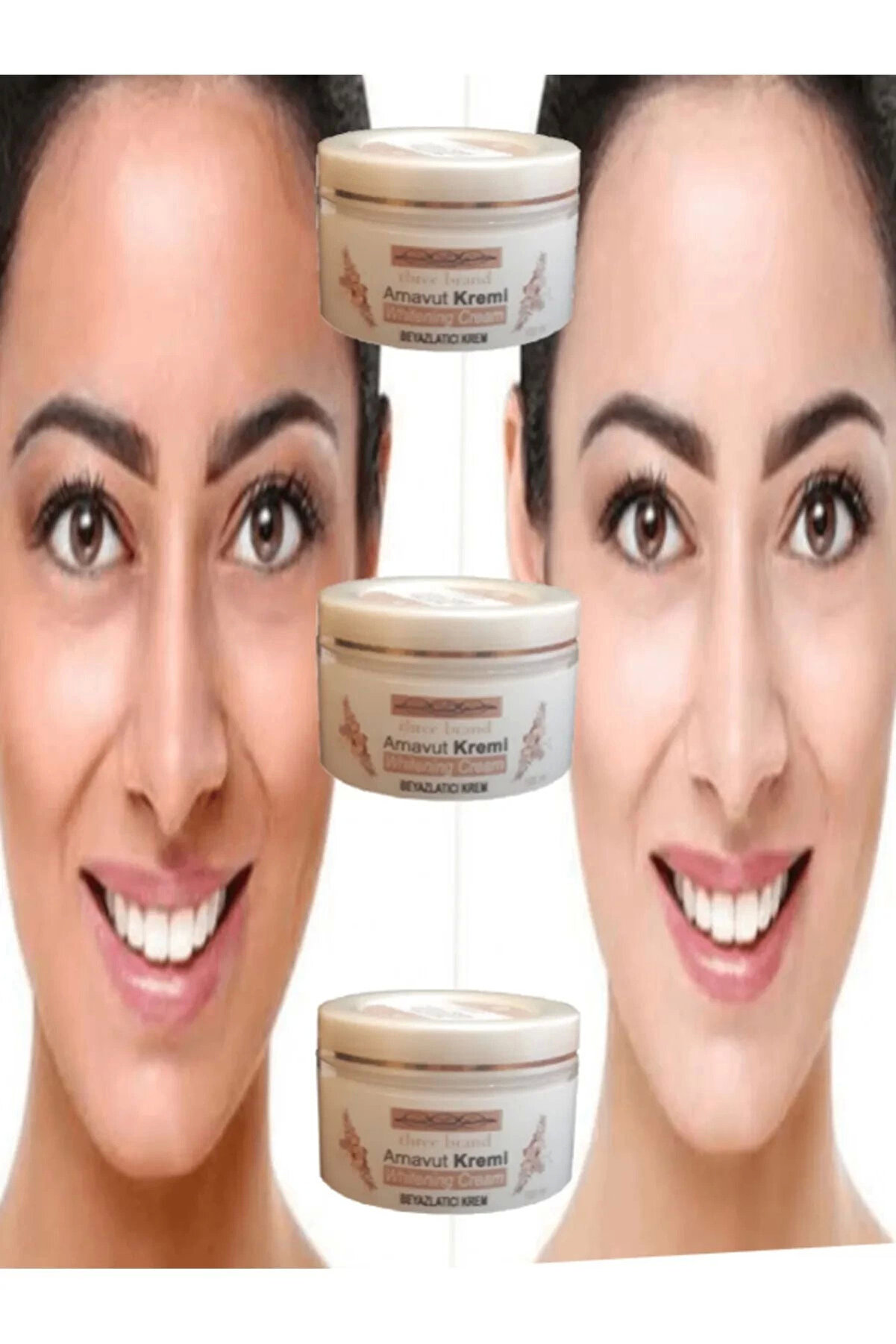 Whi̇teni̇ng Cream Arnavut Kremi̇ 50Ml Aklık Kremi̇ Beyazlatıcı Krem X 3 Adet