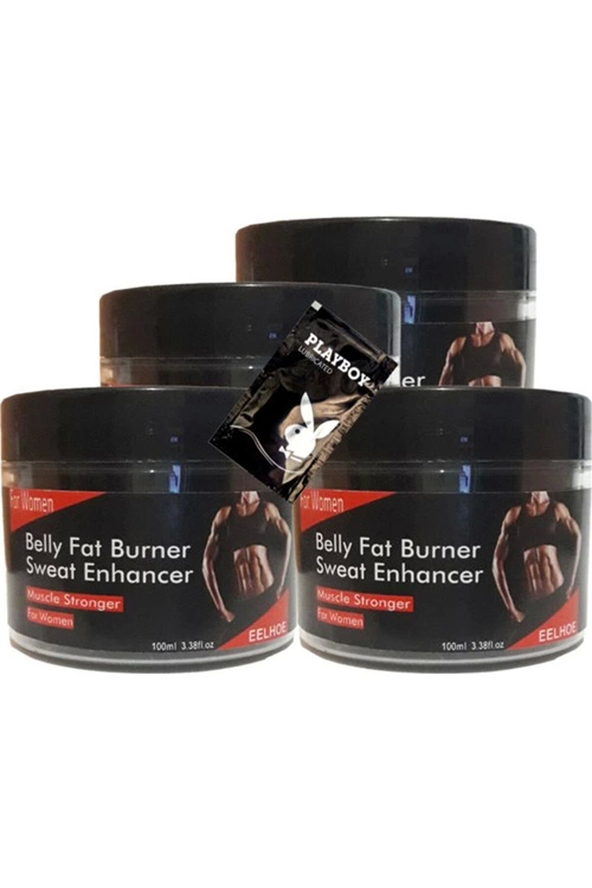Ekince Eelhoe Belly Fatburner Sweat Enhancer Krem 100 ml x 4 adet + Jel