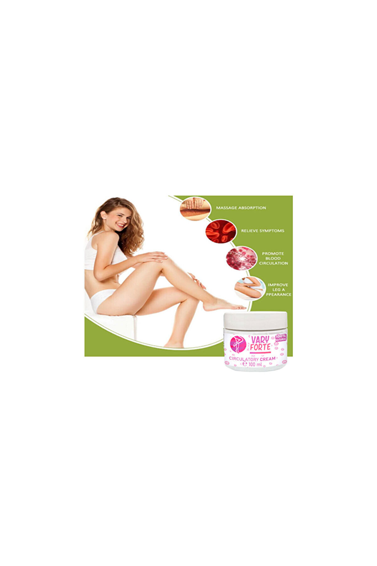 Vary Forte Vari̇sleri̇ni̇ze Karşı Rahatlatmaya Bakım Ve Masaj Kremi̇ 100 Ml X 1 Adet