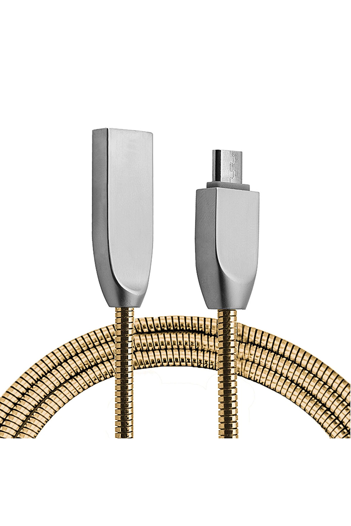 Ally Mi̇cro Usb Zi̇nc Alloy Dayanıklı 24 A Metal 1Mm Usb Kablo-(1903)