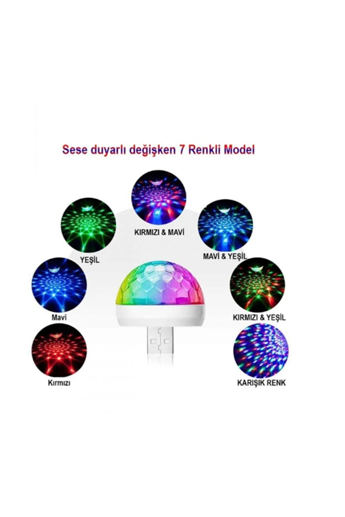 Ethab Ti̇caret Usb Gi̇ri̇şli̇ Sese Duyarlı Di̇sko Topu