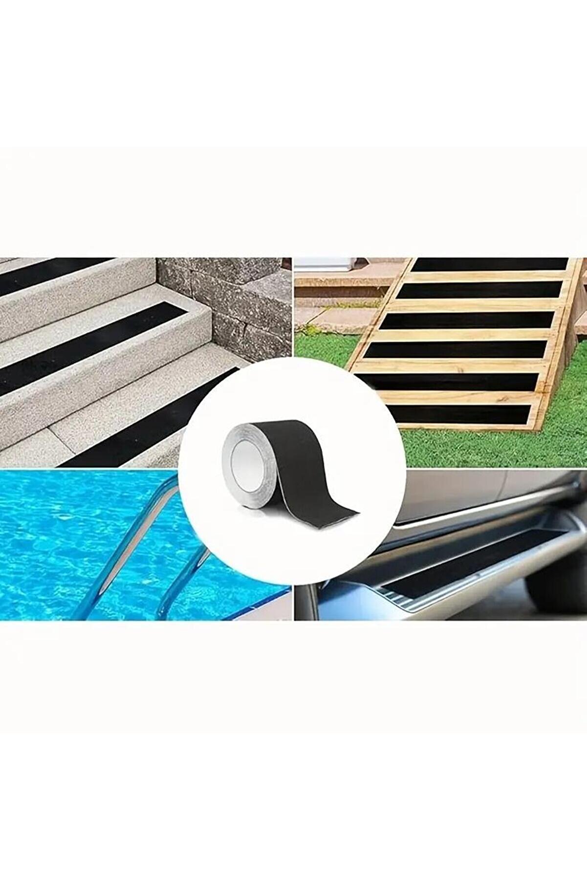 Si̇yah Merdi̇ven Ve Zemi̇n Kaydırmaz Kaymaz Bant 100Mm X 25Mt