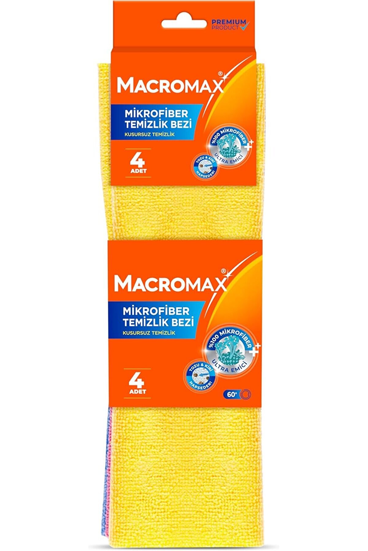 STOREMAX Mikrofiber Temizlik Bezi 4'lü Paket, Çok Amaçlı Toz Alma ve Yüzey Silme Bezi 1058548