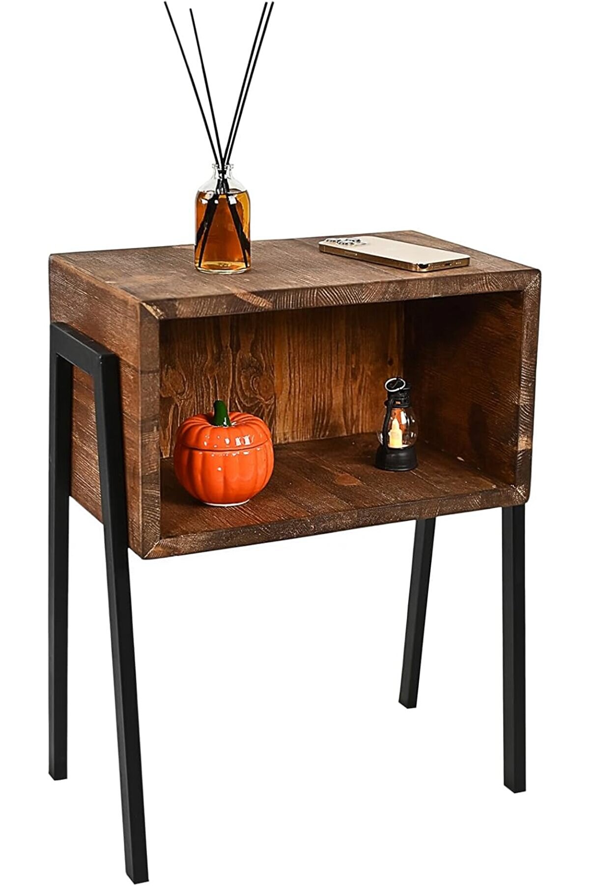 STOREMAX trendymr Ahşap Ceviz Komidin, Yatak Odası Komidini, Oturma Odası Komidini, Masif Komidin Life 117