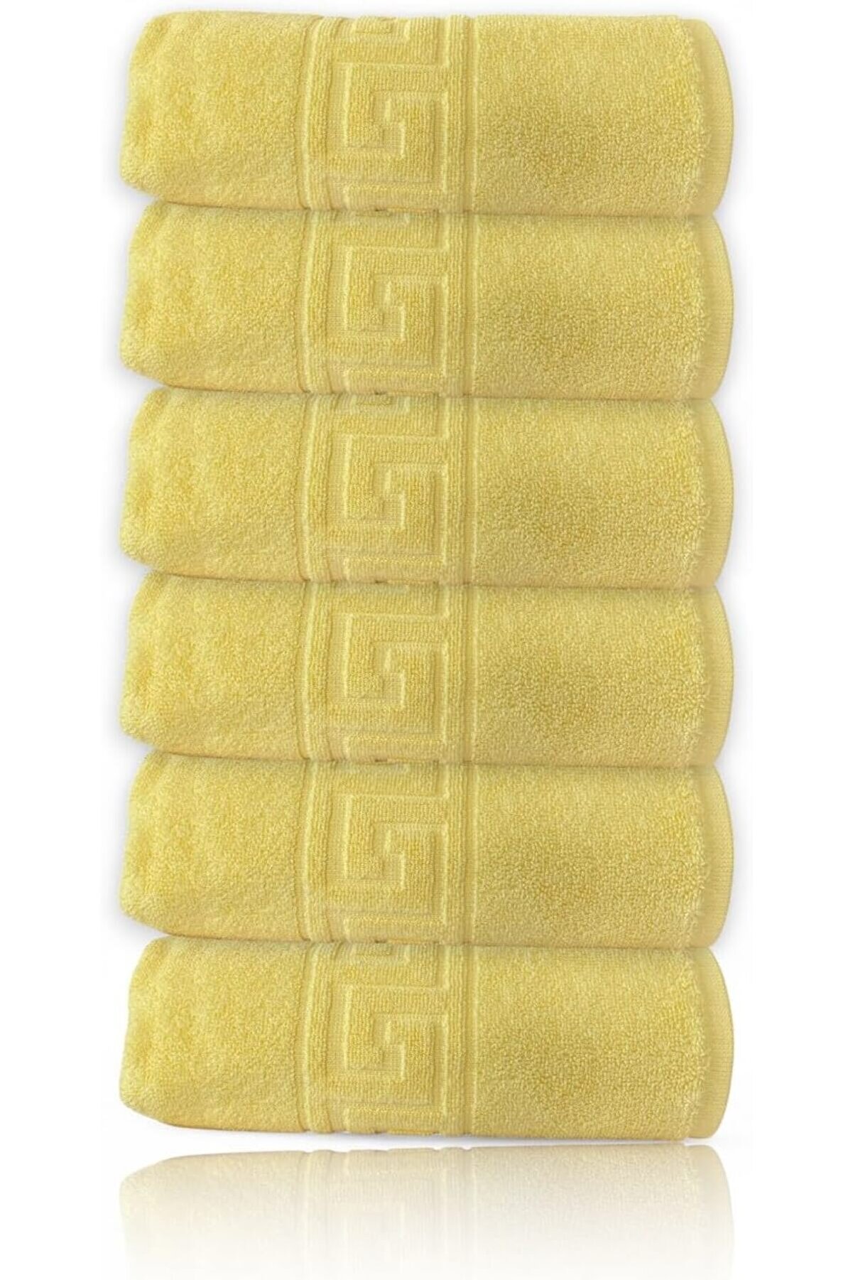 STOREMAX Sarı Greek El Havlusu - 50x90 Cm, 225 Gr,%100 Pamuk, Spa Ve Otel Havlusu, Günlük Kullanıma Uygun