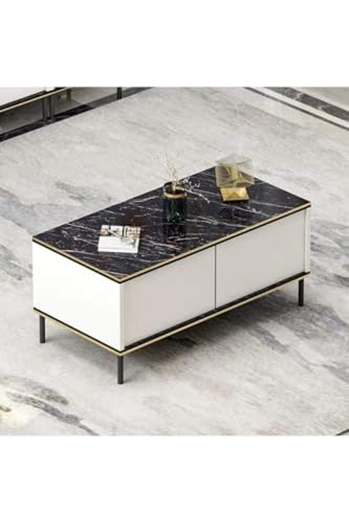 Di̇zayn Imaj Orta Sehpa Beyaz (Mermer Desen)