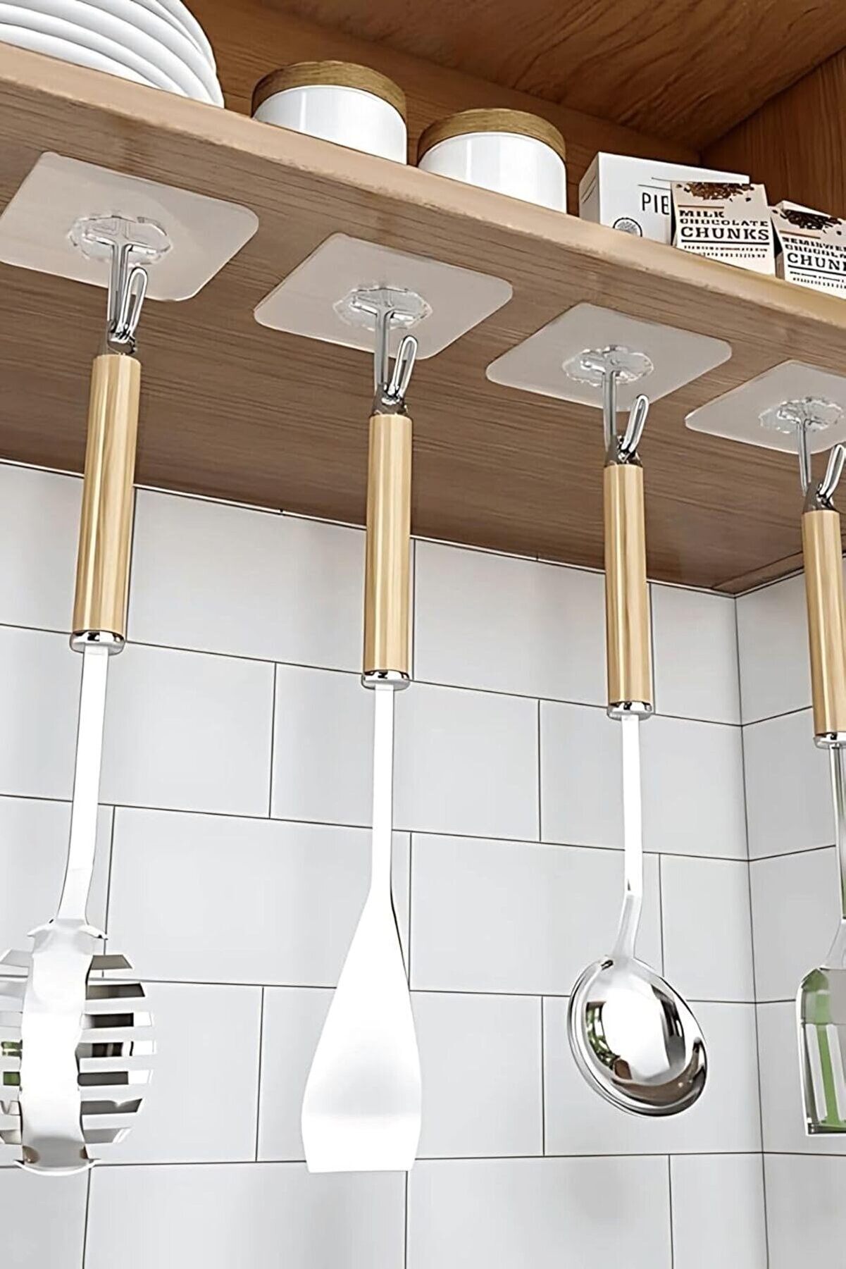 STOREMAX aclyashop Adet G&uuml;&ccedil;l&uuml; Şeffaf Duvar Askısı Askılığı Yapışkan Kanca Mutfak Aksesuar 1058548