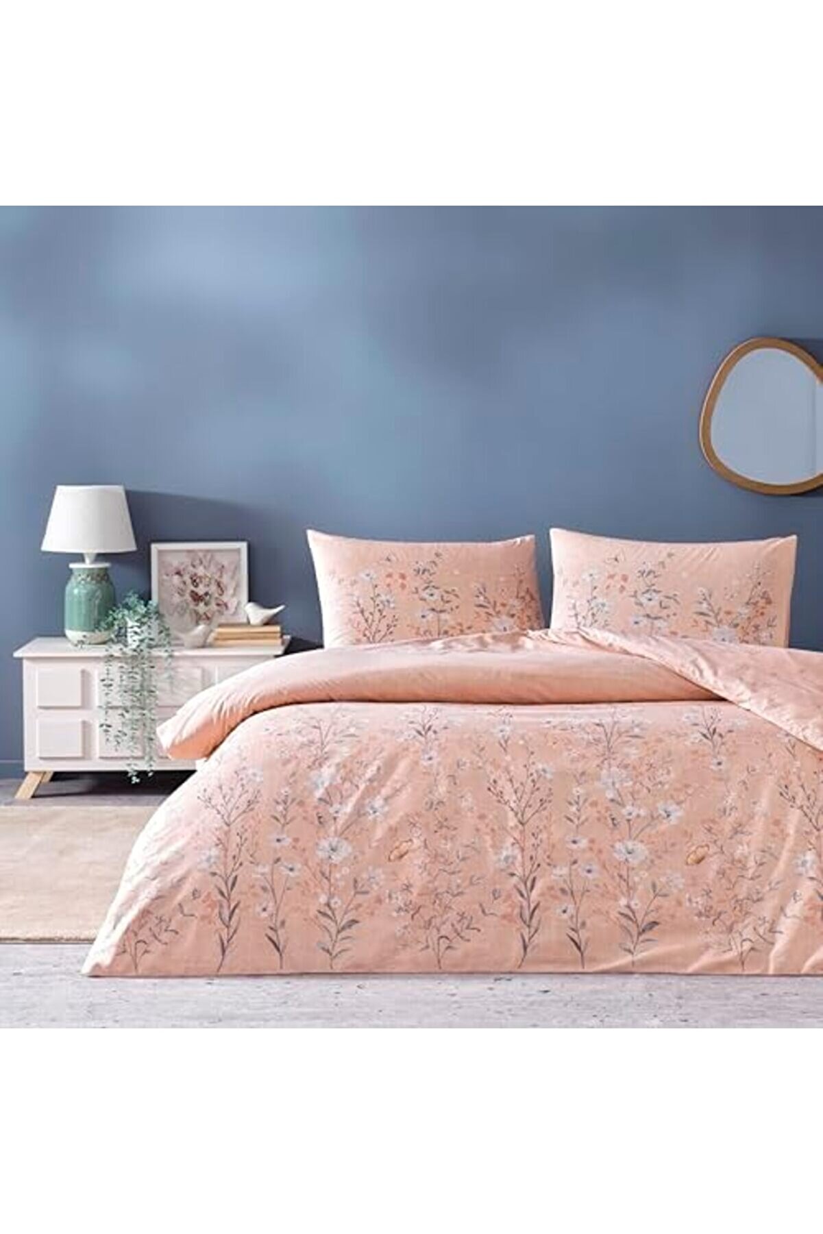 Snshop Fi̇ona Ranforce Çi̇ft Ki̇şi̇li̇k Nevresi̇m Takımı Gül Kurusu 467437