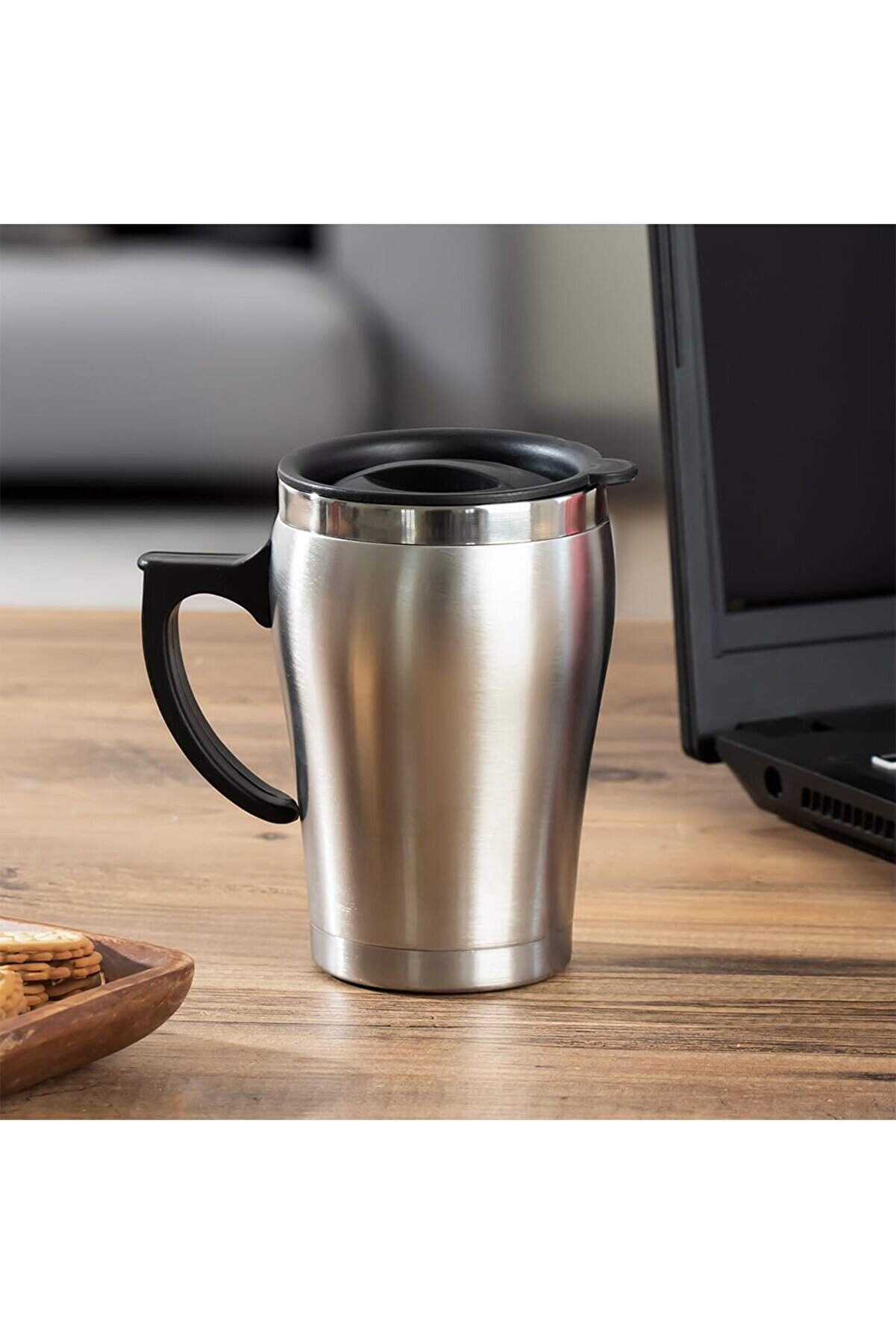 STOREMAX jptrShop 05550 Paslanmaz Çelik Kupa Sızdırmaz Çelik Termos Araç Termosu El Termosu Yalıtımlı