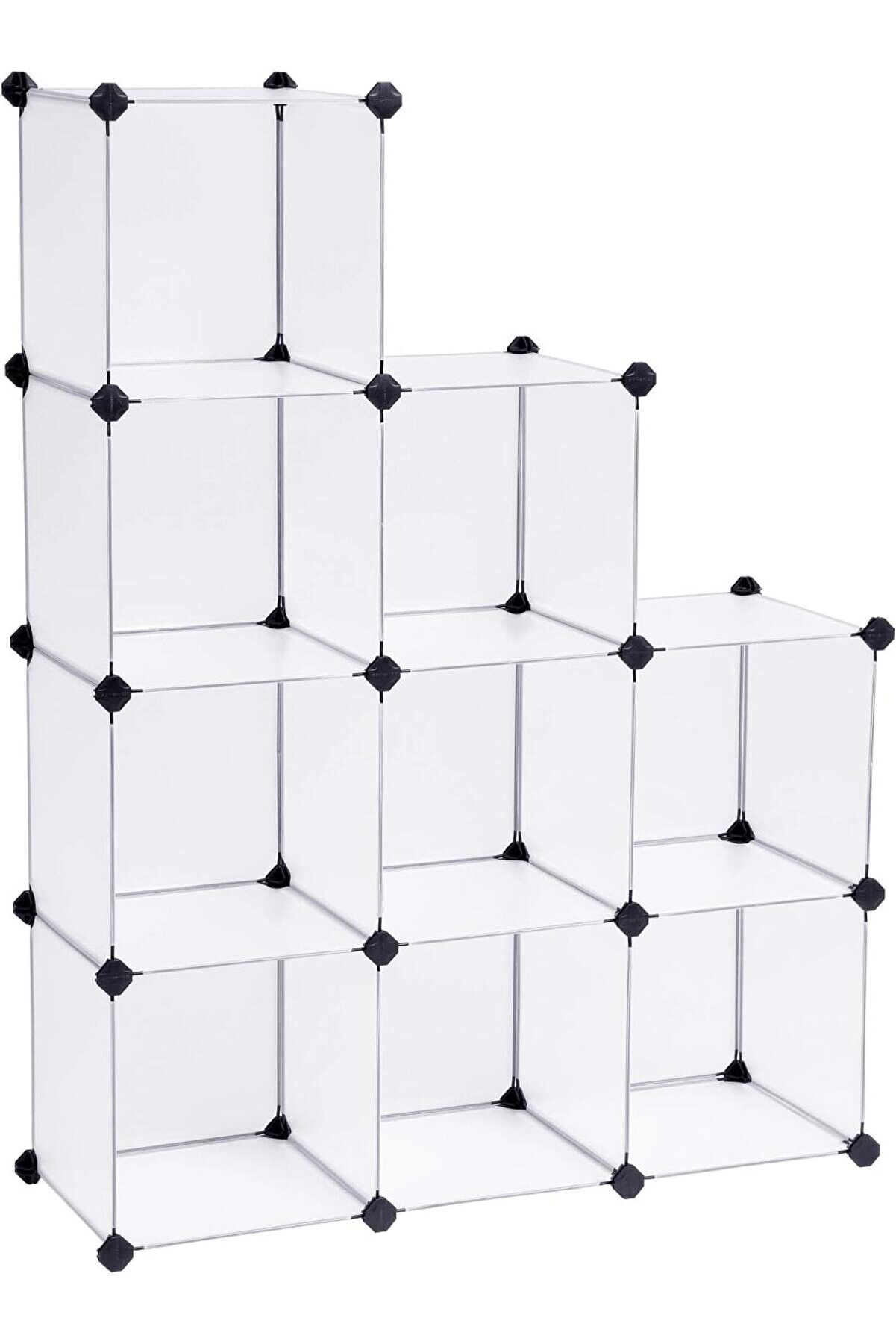 Modazone 9 B&ouml;lmeli̇ Raf Si̇stemi̇, Ayakkabı Rafı, Rafı, Gi̇ysi̇ Dolabı, Oyuncak Dolabı, 93 X 31 X 123 Cm,