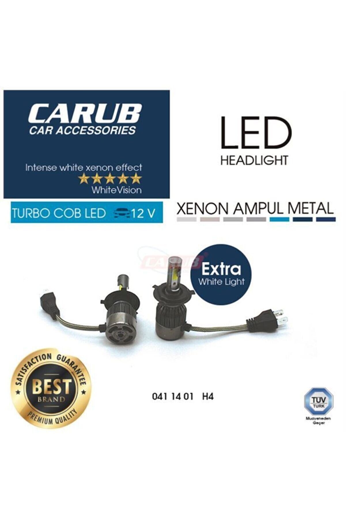 Carub Led Xenon Far Amp&uuml;l&uuml; Şi̇mşek Etki̇li̇ H4