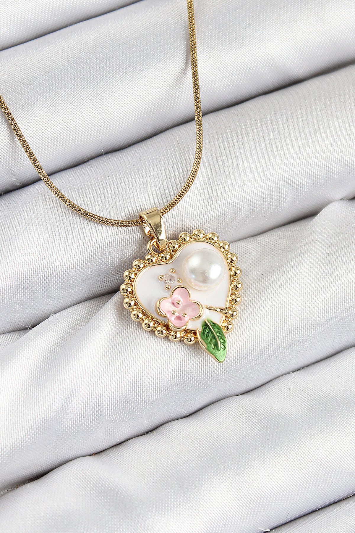 pnr shop 316L Çelik Sanatsal Portre Model Gold Renk Kadın Ke