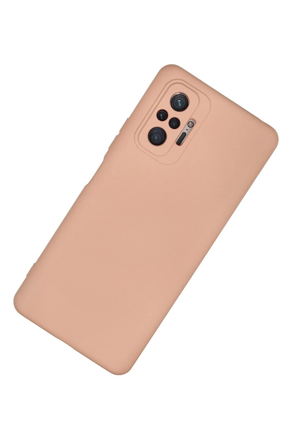 Xi̇aomi̇ Redmi̇ Note 10 Pro Kılıf Nano İçi̇ Kadi̇fe Si̇li̇kon - Pudra - Dropx7216-9707