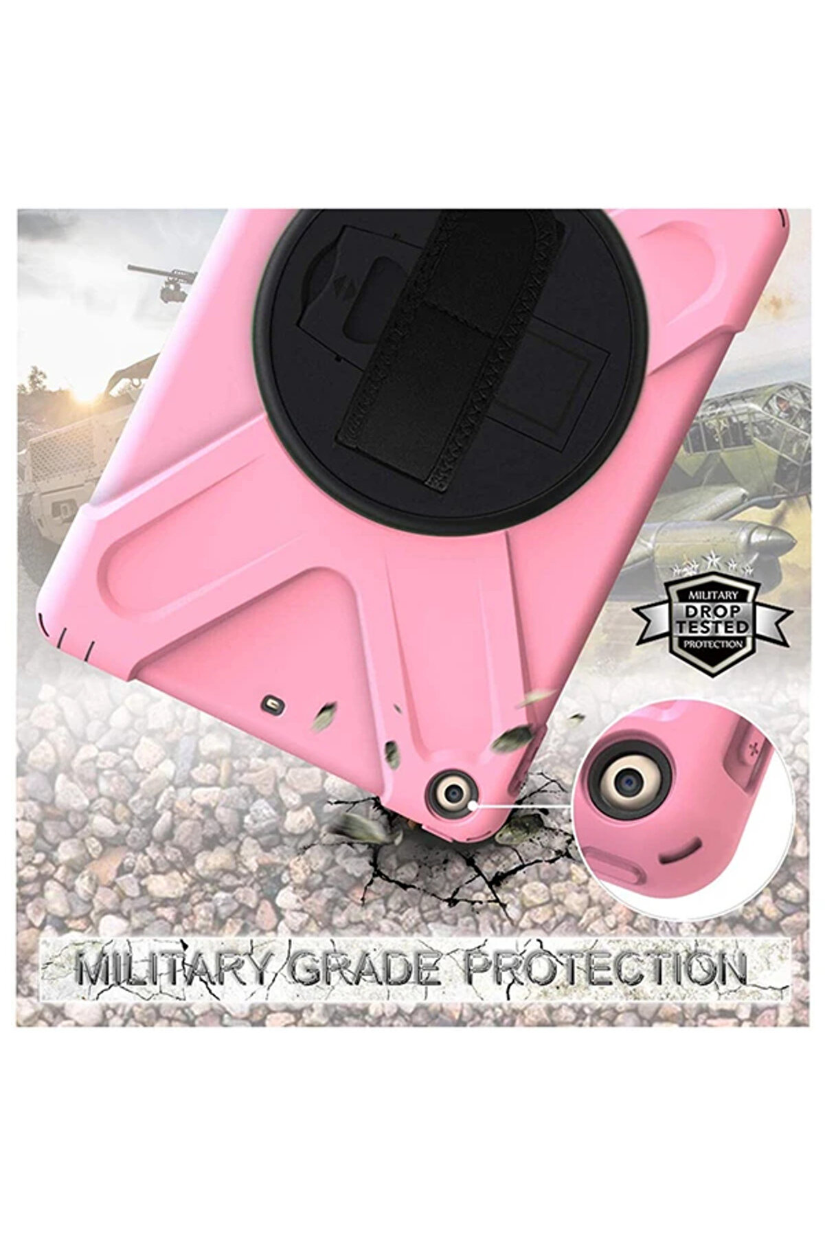 İpad Pro 10.5 3 Katmanlı Standlı Zırh Kılıf/Shockproof Case-(1903) - Teknocep6147-8838