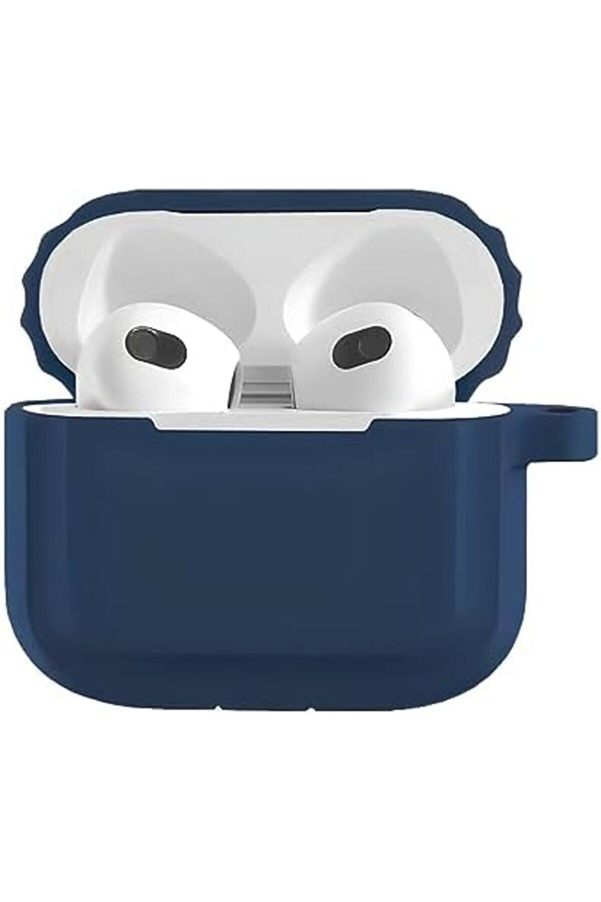 Lvnshop Labs 3 Uyumlu Rubber Si̇li̇cone Kancalı Yumuşak Si̇li̇kon Kılıf 3 Uyumlu Kulaklık Kılıfı (Mavi̇)