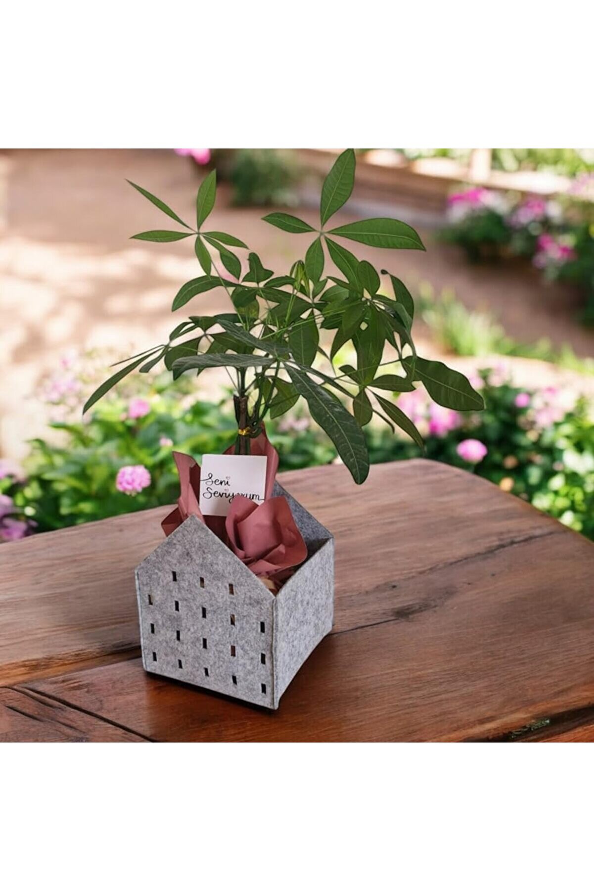 STOREMAX lvnshop Dekoratif Keçe Saksı ve Organizer Sepet – Gri, 20x20x25 cm, 3 mm Kalınlıkta Çok Amaçlı Keçe