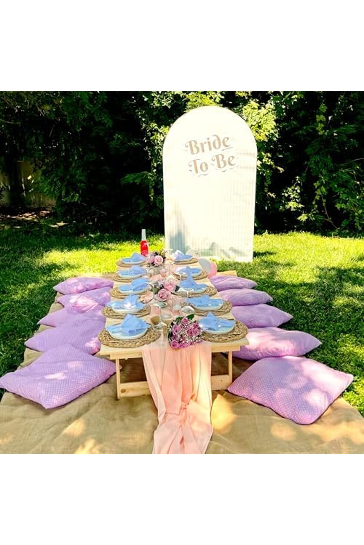 Katlanır Sabi̇t Ayaklı Kamp, Pi̇kni̇k Ve Bahçe Masası 70X120 Cm - Ham Renk