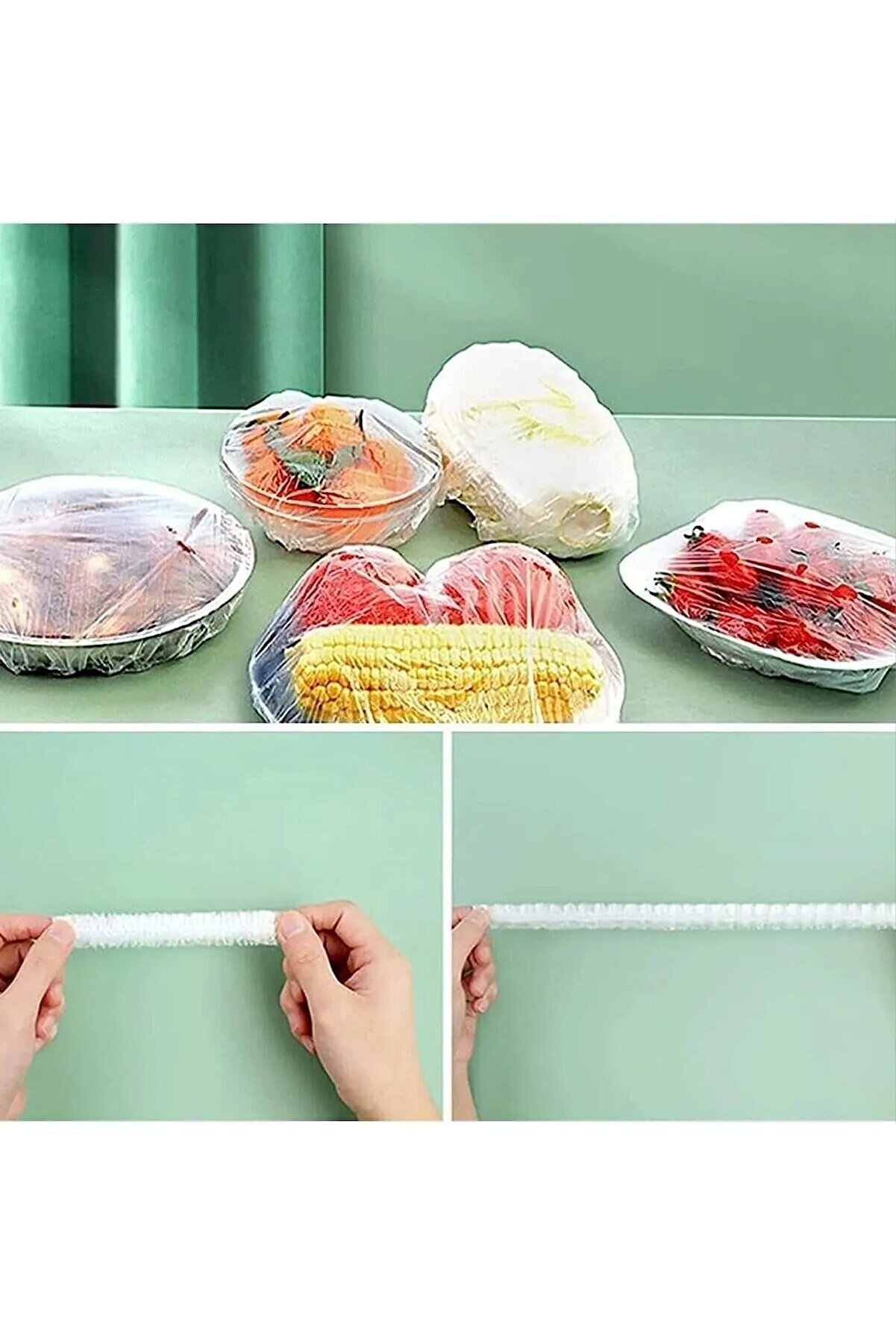 STOREMAX lvnshop 100 Adet Tencere, Tabak, Tek Kullanımlık Dayanıklı Poşet, Tabak Ve Tencereler İçin Kapak, Yi