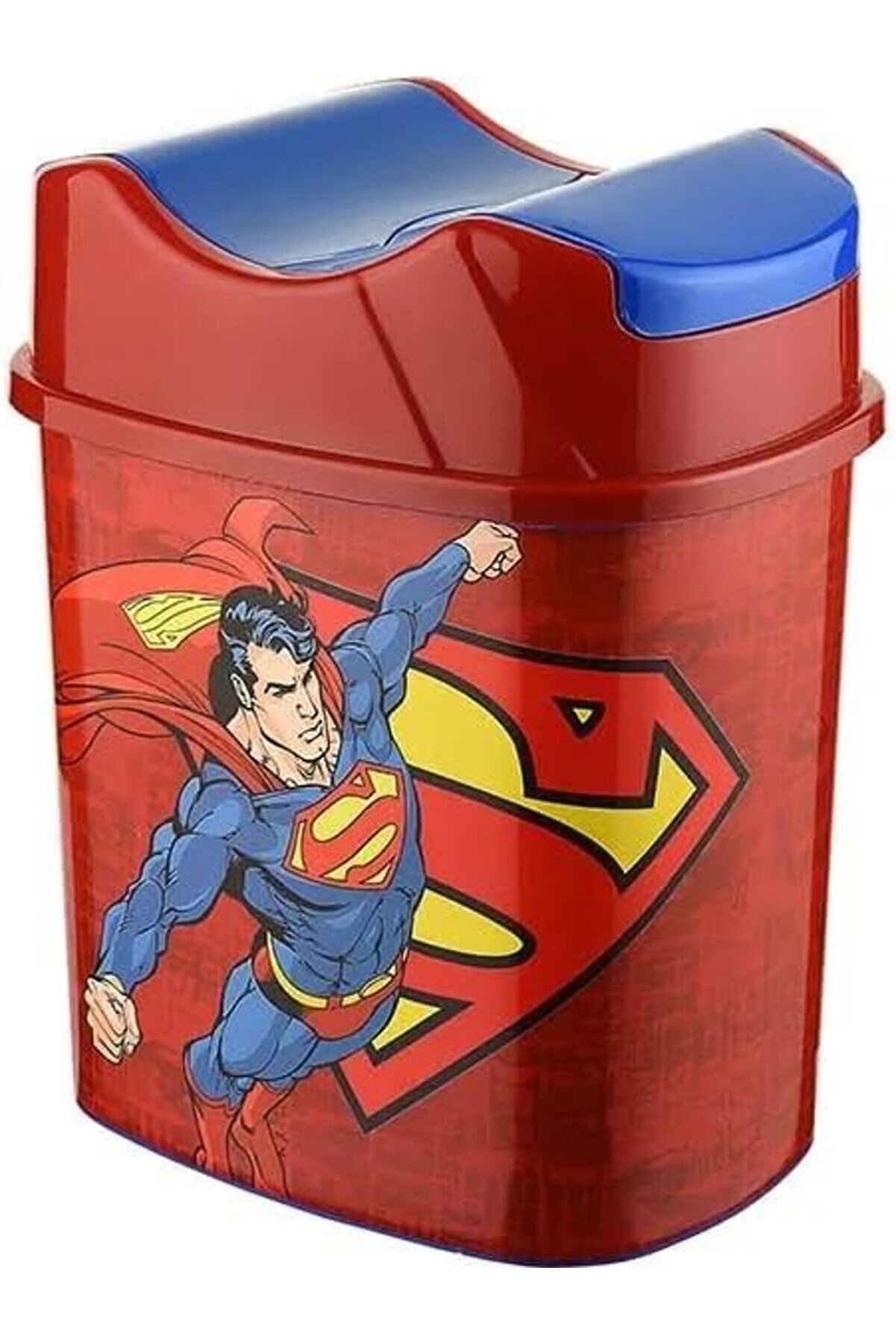 STOREMAX snShop Superman Lisanslı 5.5 Litre Hazneli Çocuk Odası Çöp Kovası 467437