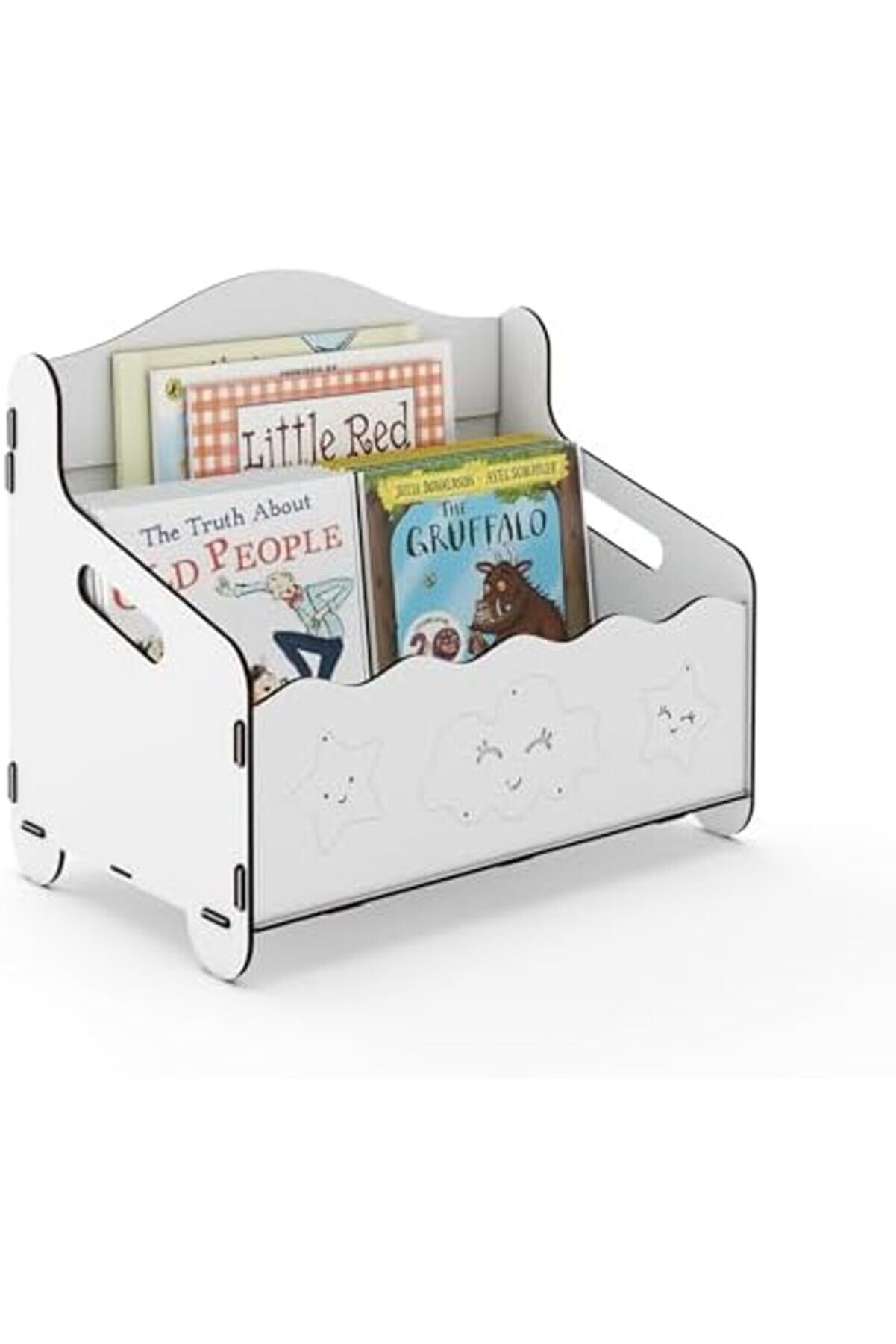 Snshop Monte Montessori̇ Bank Ki̇taplık Dergi̇li̇k Çocuk Odası Ahşap Mdf Bebek Ki̇taplığı Mi̇ni̇ Ço