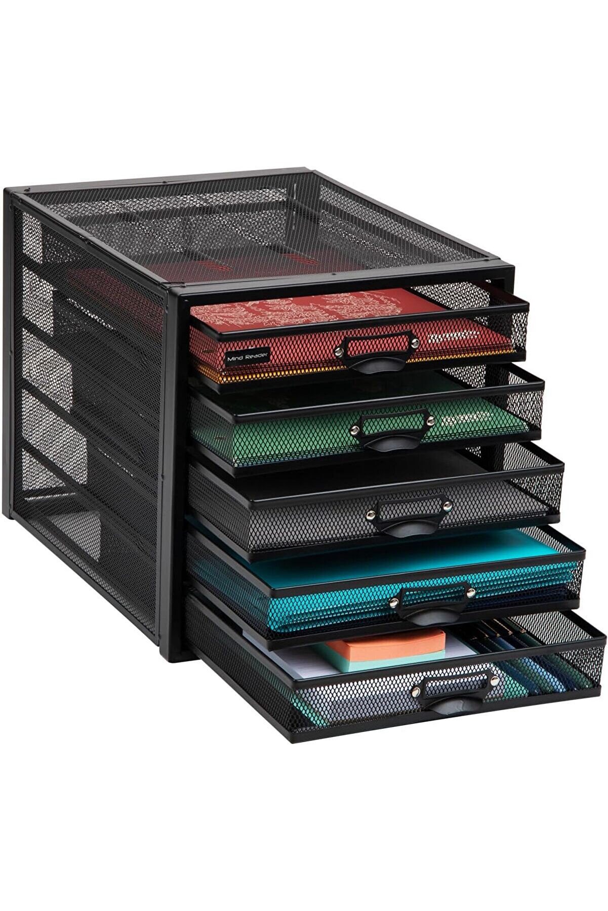 STOREMAX TknszrShop Reader 5CABMESH-BLK dolap, metal, dosya, ofis depolama, ağır hizmet tipi çok amaçlı,