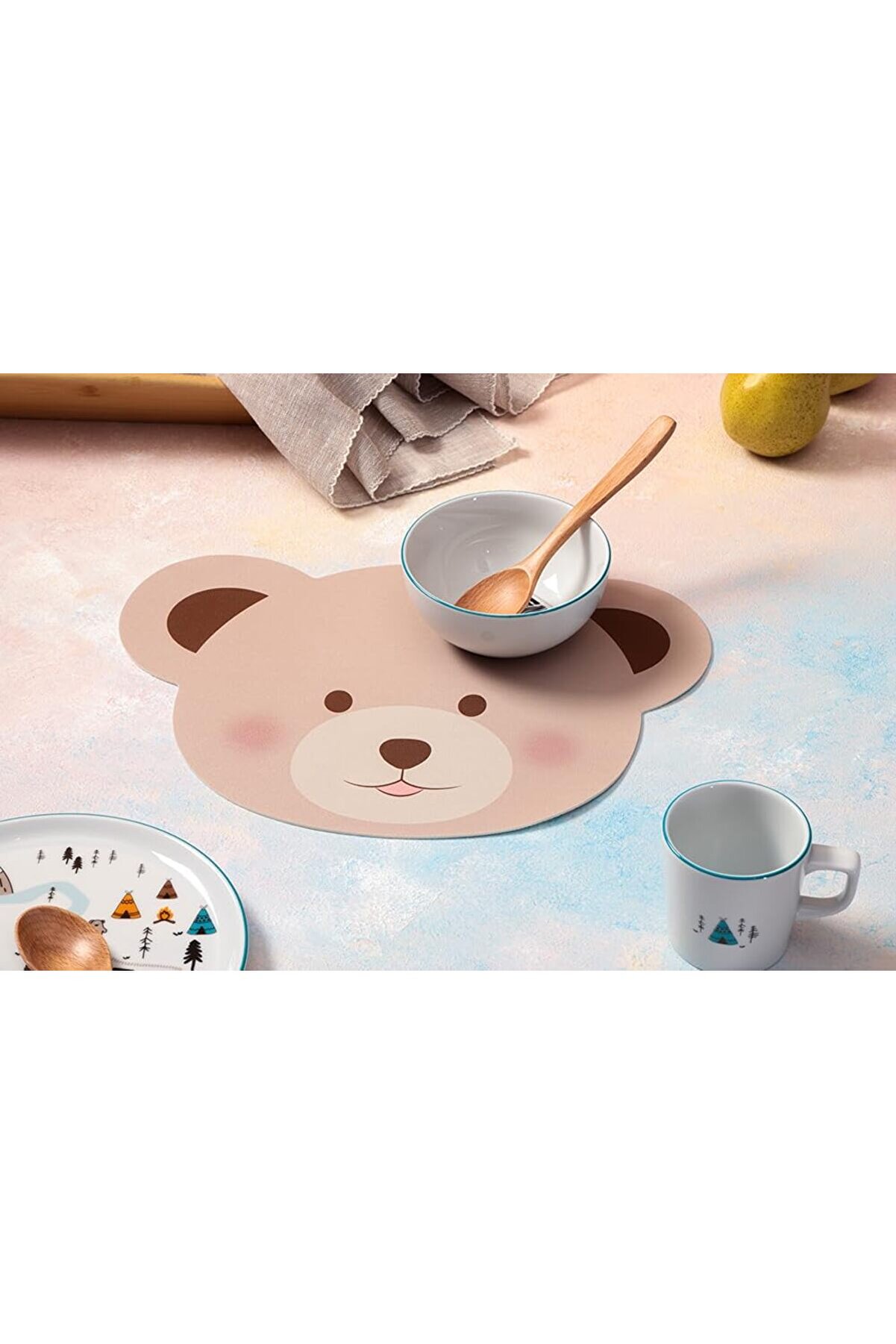 STOREMAX modashine Tribe Ayı Servis 37x26 cm, Tekli