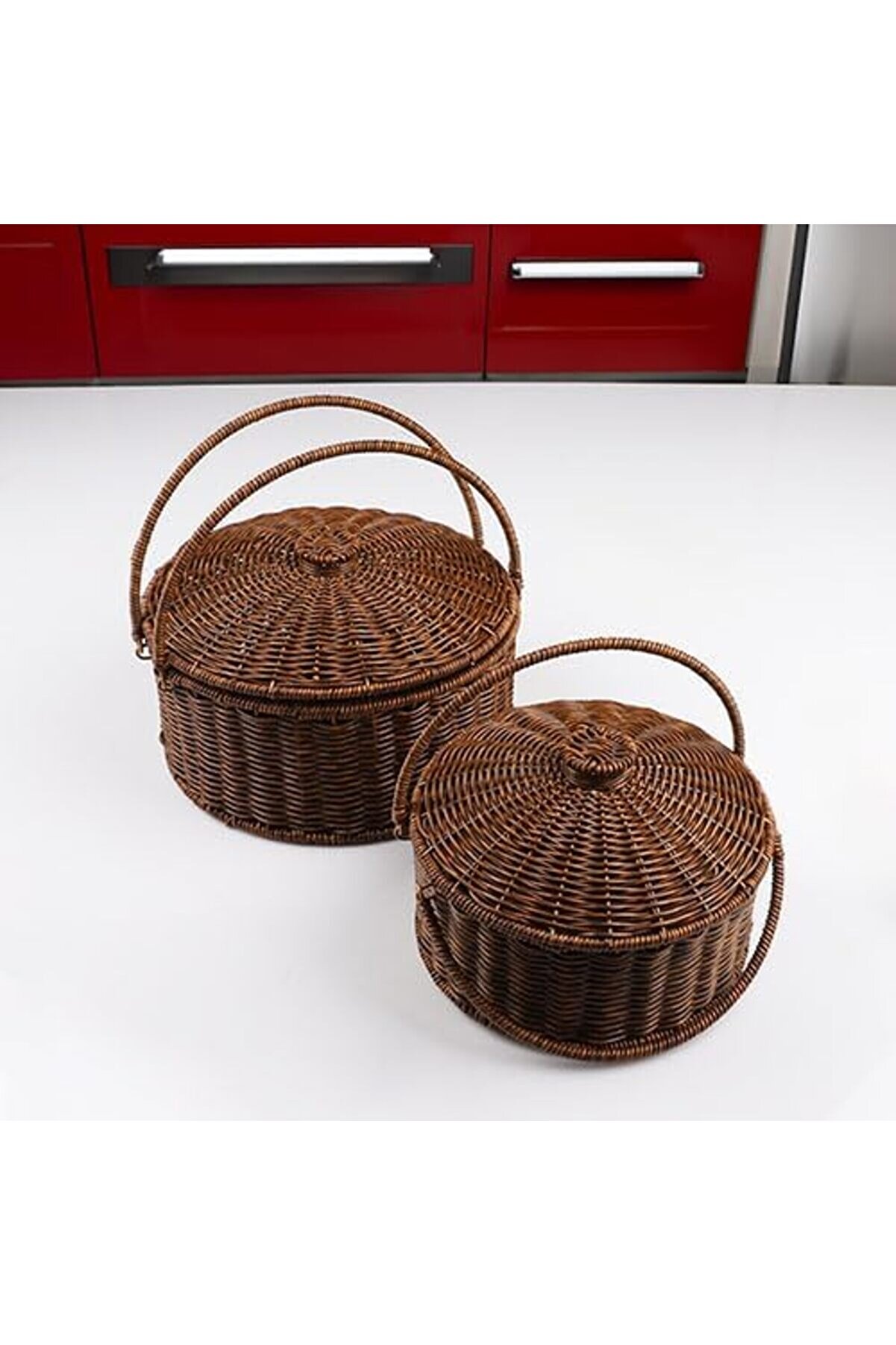 STOREMAX lvnshop Wicker Serisi Hasır Örme 2'li Piknik Sepeti 224120