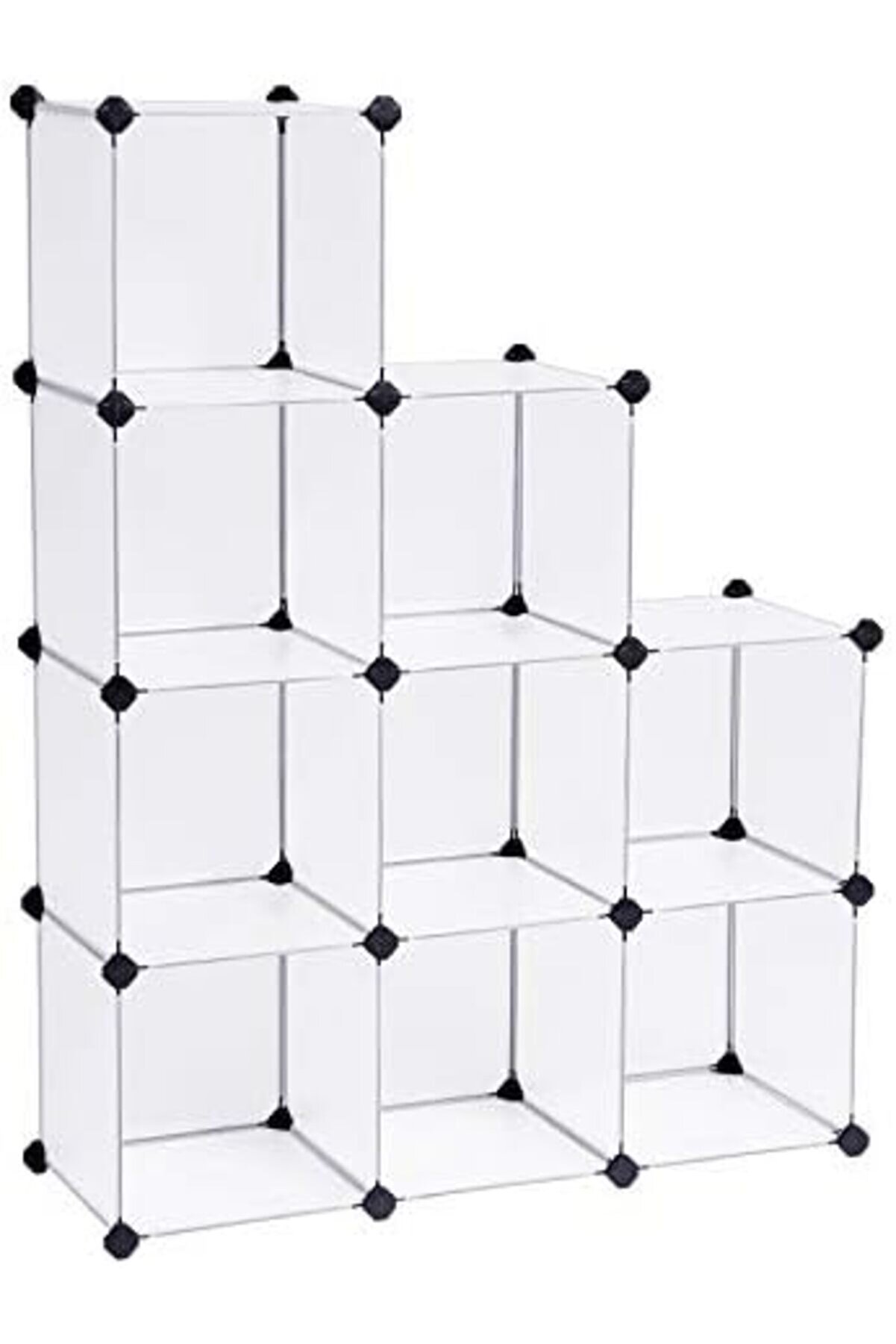 Modazone 9 B&ouml;lmeli̇ Raf Si̇stemi̇, Ayakkabı Rafı, Rafı, Gi̇ysi̇ Dolabı, Oyuncak Dolabı, 93 X 31 X 123 Cm,