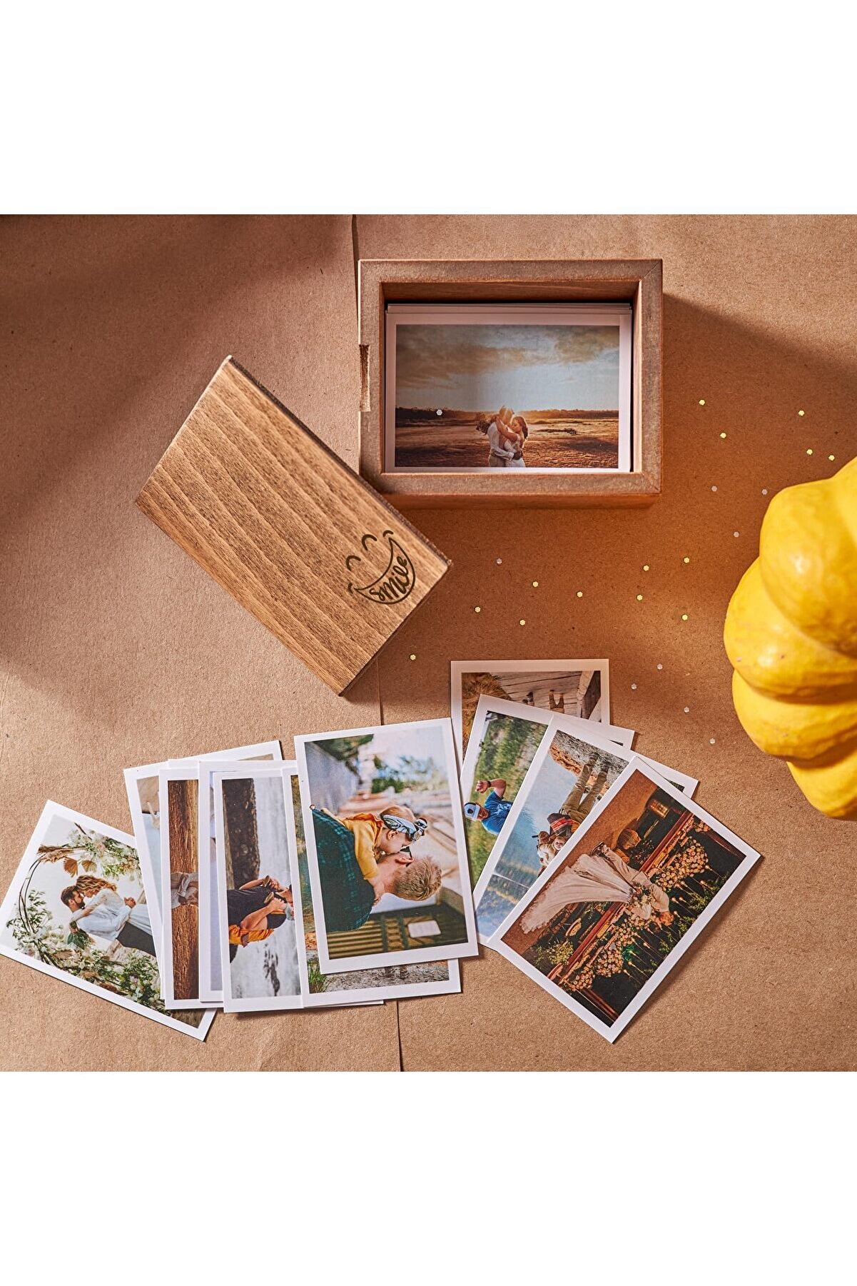 STOREMAX snShop Smile Tasarımlı Ahşap Fotoğraf Kutusu 467437