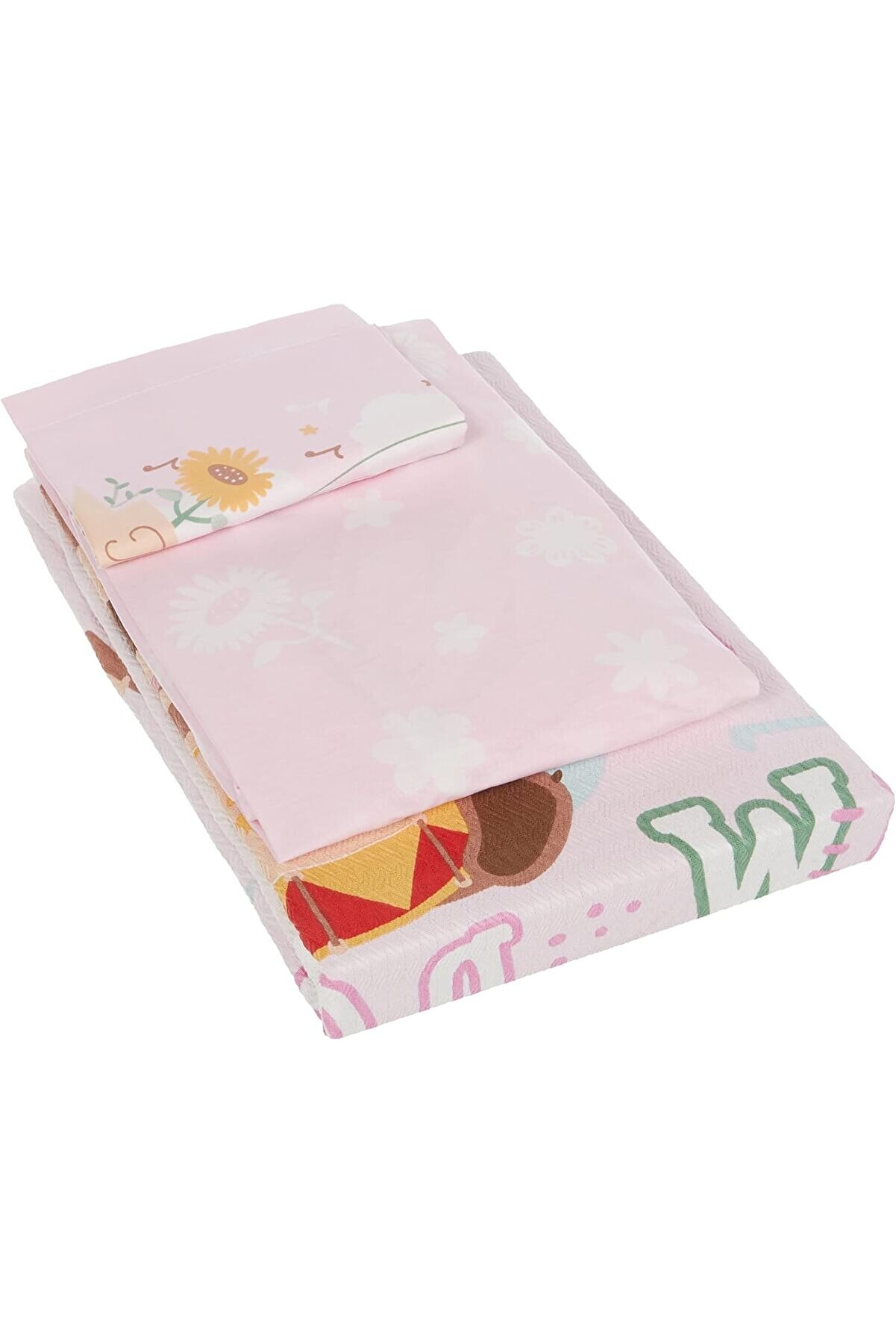 STOREMAX sellbuyst Masha Lisanslı Karakter Baskılı%100 Pamuk Bebek Pike Takımı, Pembe, Bebek (Pike: 100x