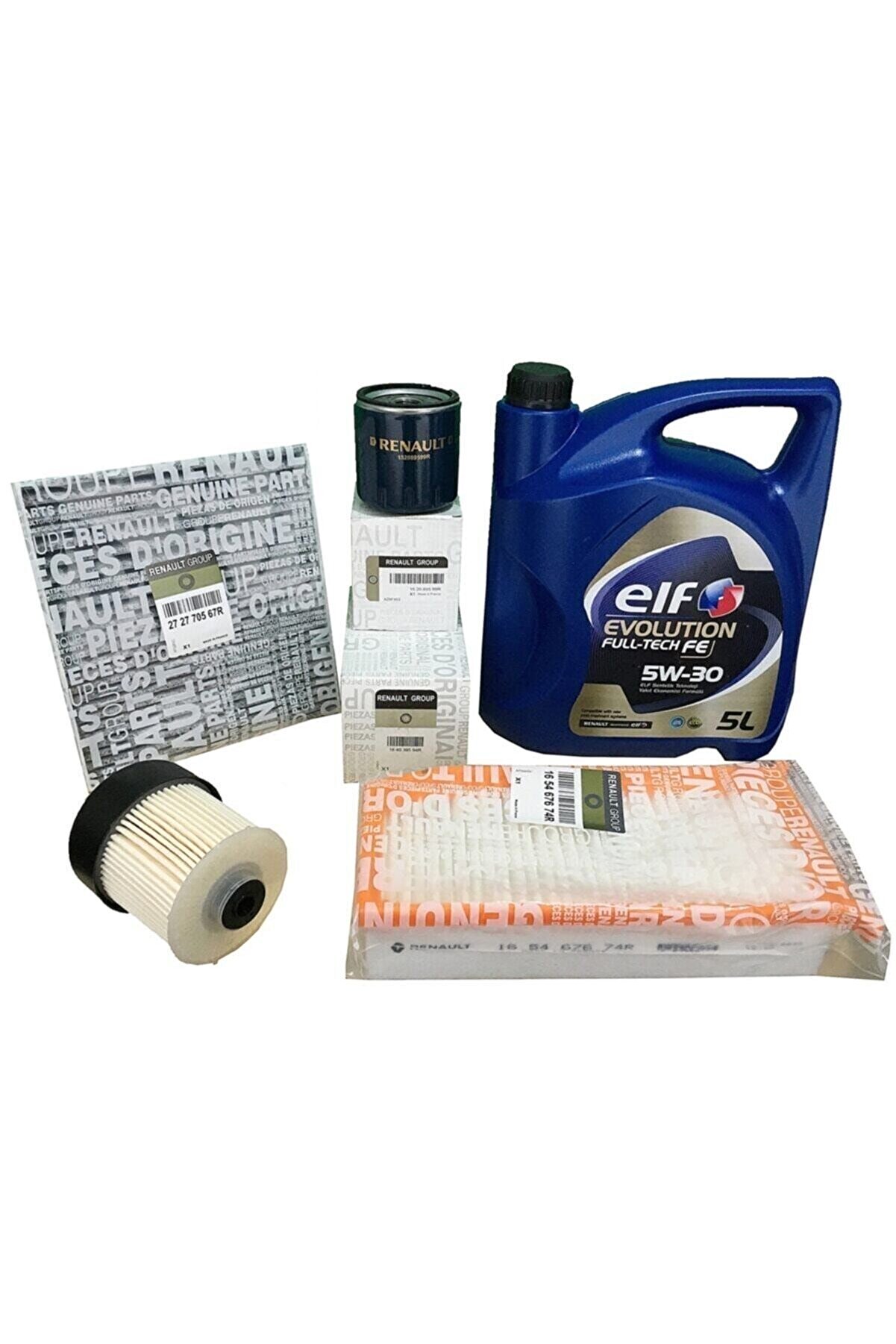 ELF Renault Clio 4 1.5 Dci Filtre Bakım Seti Ve Motor Yağı 5w-30 5lt Dpf Li