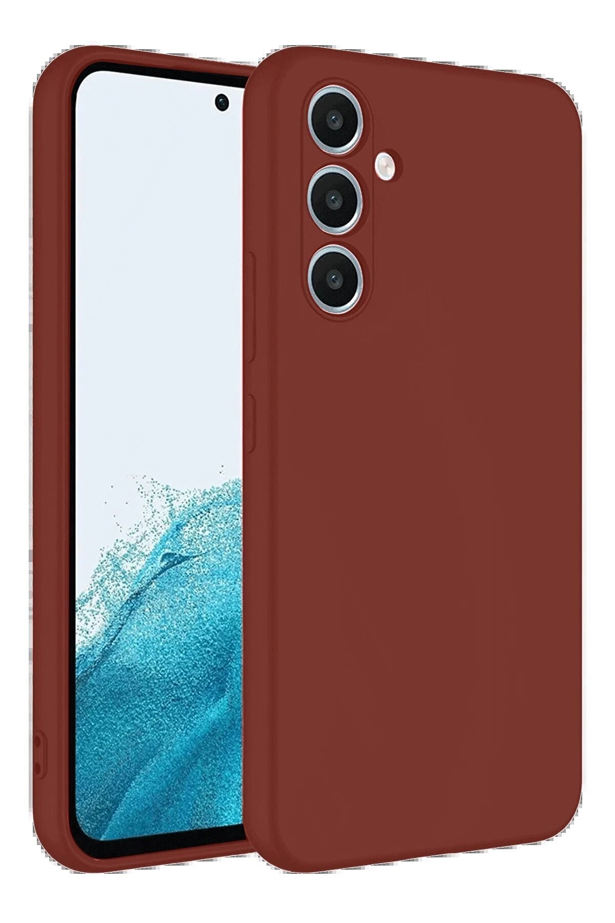 Ceptetoptan Myt09 Samsung Galaxy A16 5G Kılıf Fi̇rst Si̇li̇kon - Bordo