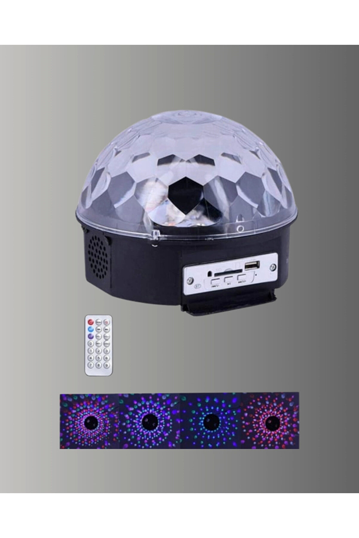 Taşınabi̇li̇r Bluetooth Di̇sko Topu Uzaktan Kumandalı Işık Efektleri̇