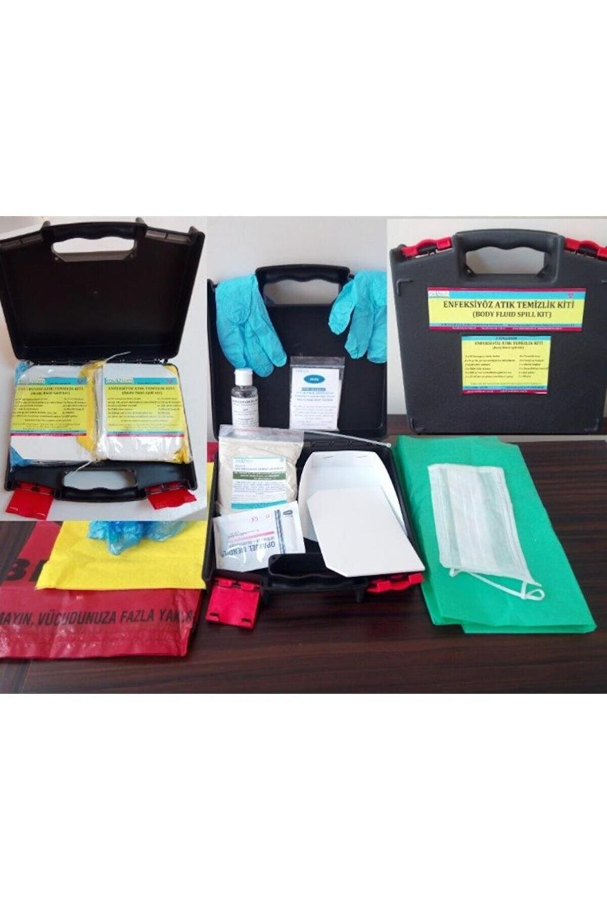 evimdeyokyok Enfeksiyöz Atık Döküntü Temizleme Kiti Body Fluid Spill Kit Tek Kullanım İçin