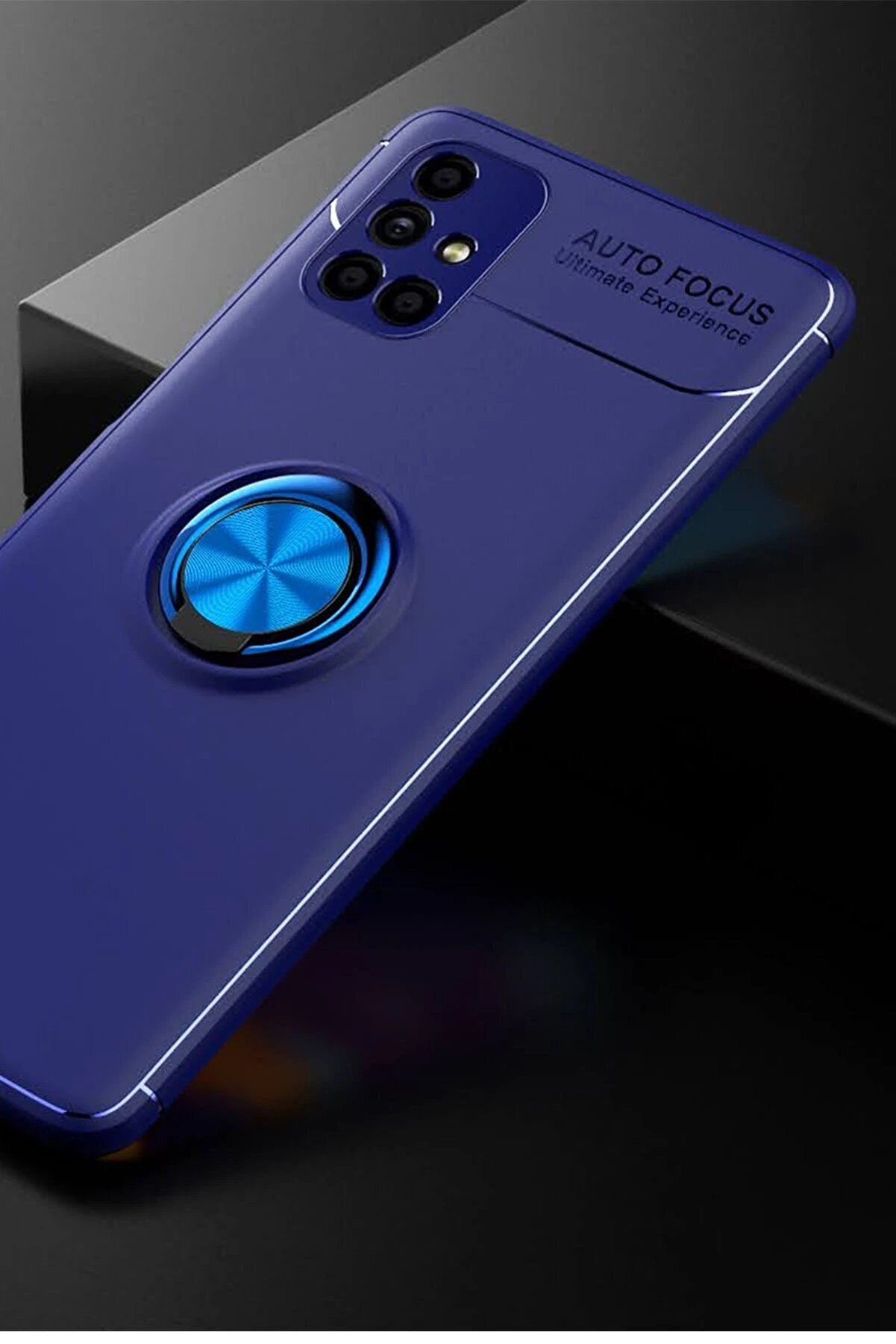 Samsung Galaxy M51 Kılıf Range Yüzüklü Si̇li̇kon - Mavi̇ - Dropx8332-7518