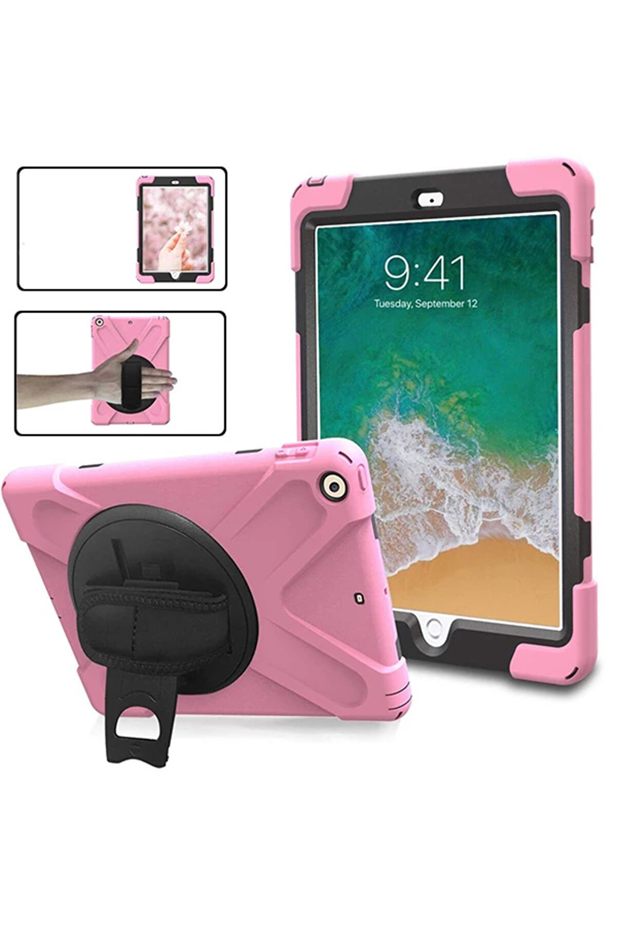TEKNOCEP İpad Pro 10.5 3 Katmanlı Standlı Zırh Kılıf/Shockproof Case-(1903) - teknocep6147-8838