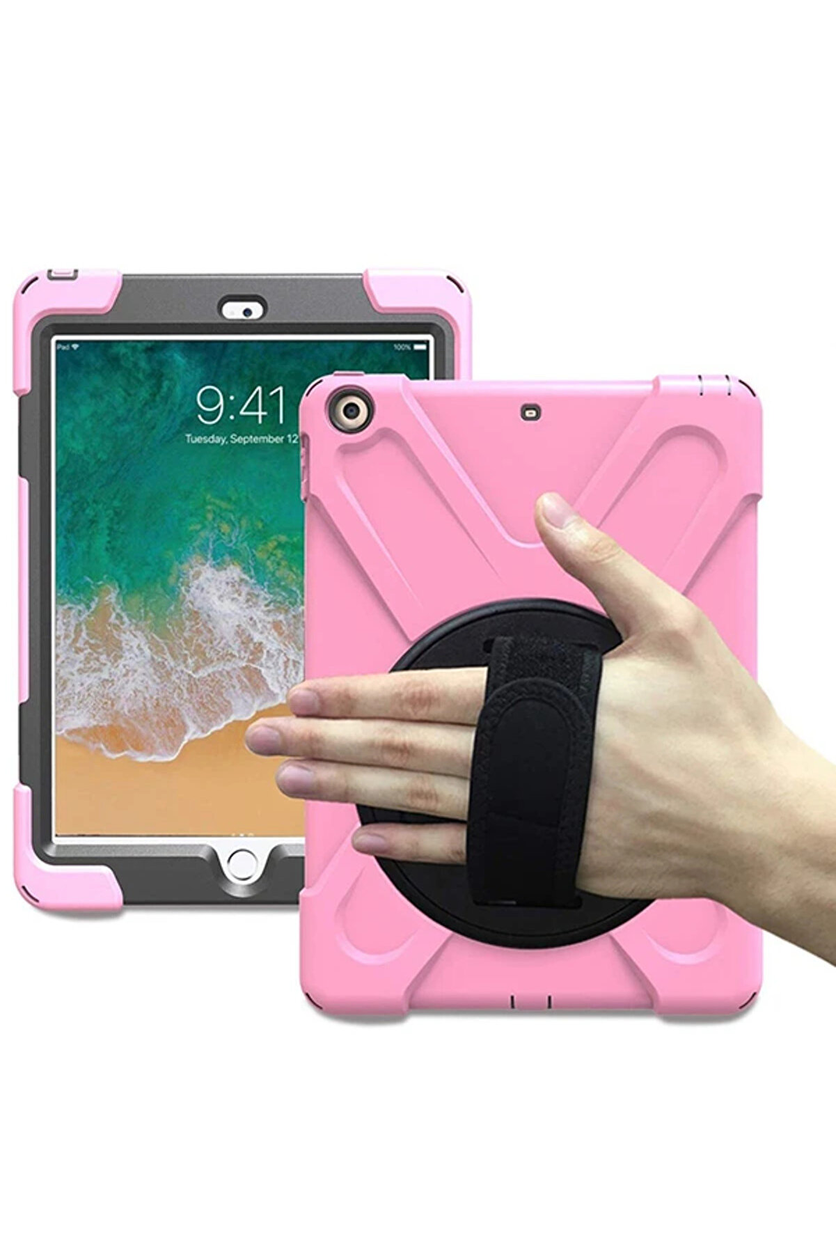 İpad Pro 10.5 3 Katmanlı Standlı Zırh Kılıf/Shockproof Case-(1903) - Teknocep6147-8838