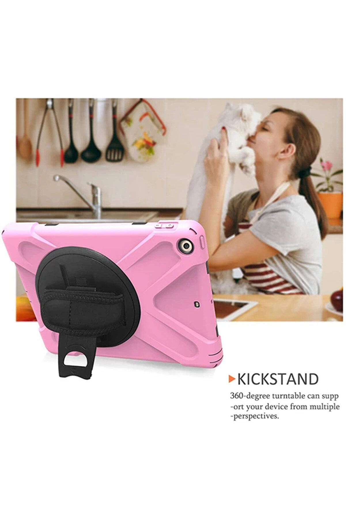 İpad Pro 10.5 3 Katmanlı Standlı Zırh Kılıf/Shockproof Case-(1903) - Teknocep6147-8838