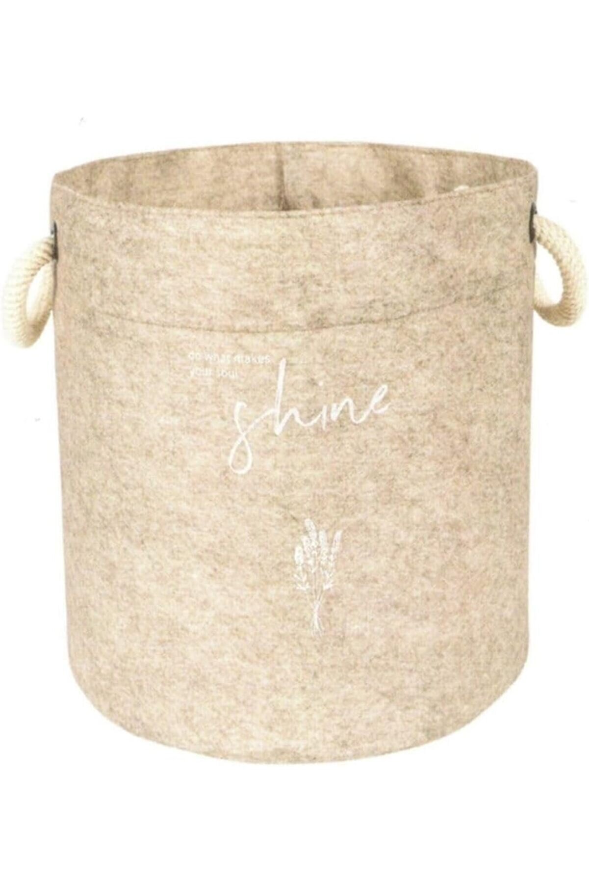 STOREMAX oskyshopc Haus Keçe Kulplu Yuvarlak Düzenleyici Sepet - Çok Amaçlı Saklama Organizer Kutu Maxi newde