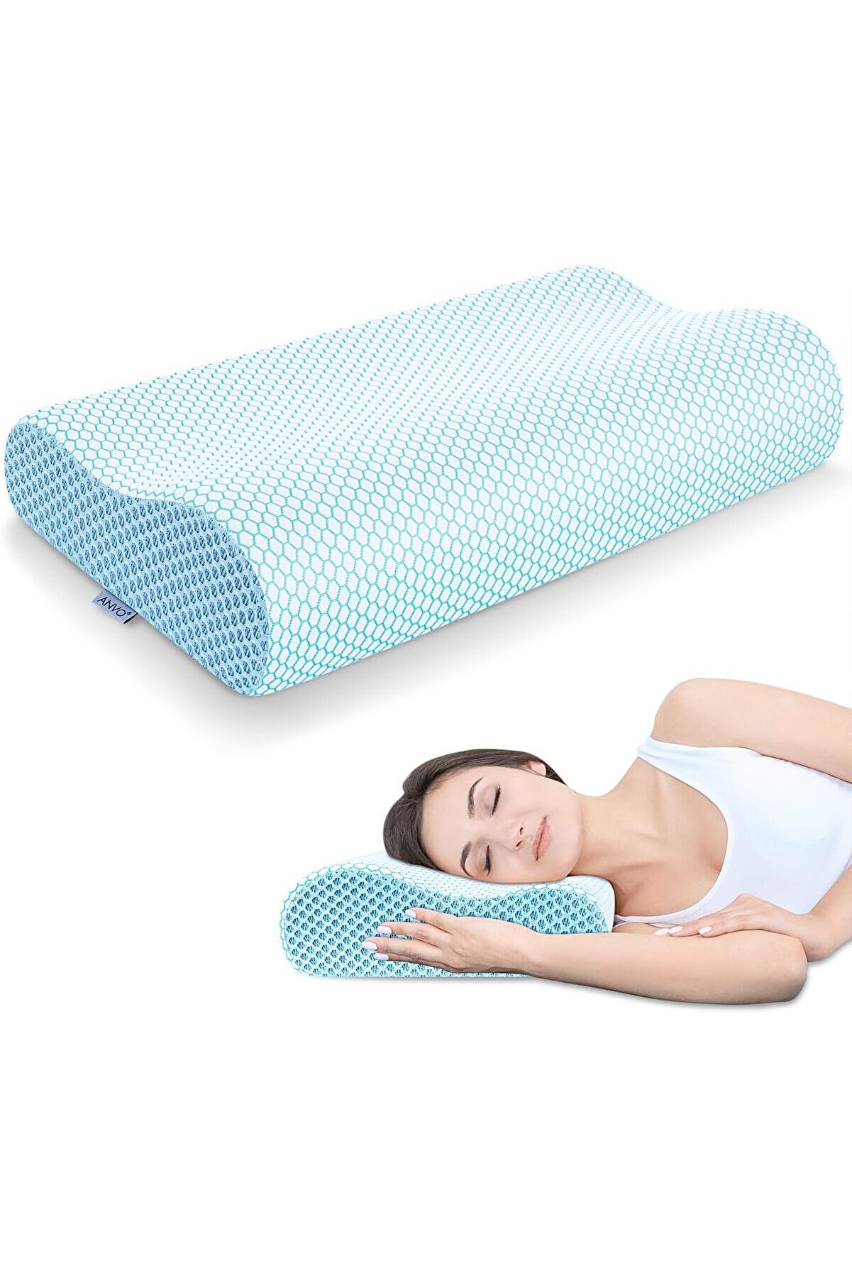 Snshop &Ccedil;i̇ft Taraflı Vi̇sko Boyun Destek Yastığı, Vi̇sco Boyun Yastığı, B&uuml;y&uuml;k Boy &Ccedil;i̇ft Taraf