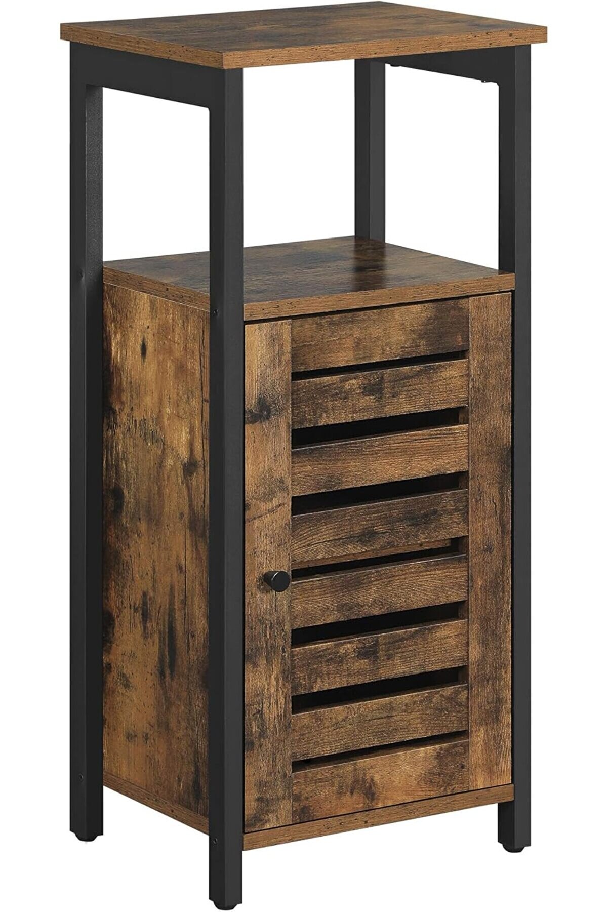 STOREMAX aclyashop Yan Dolap, Komodin, Sağlam, 2 Açık Raflı Komodin, Endüstriyel Tasarım Komodin, Oturma Odas