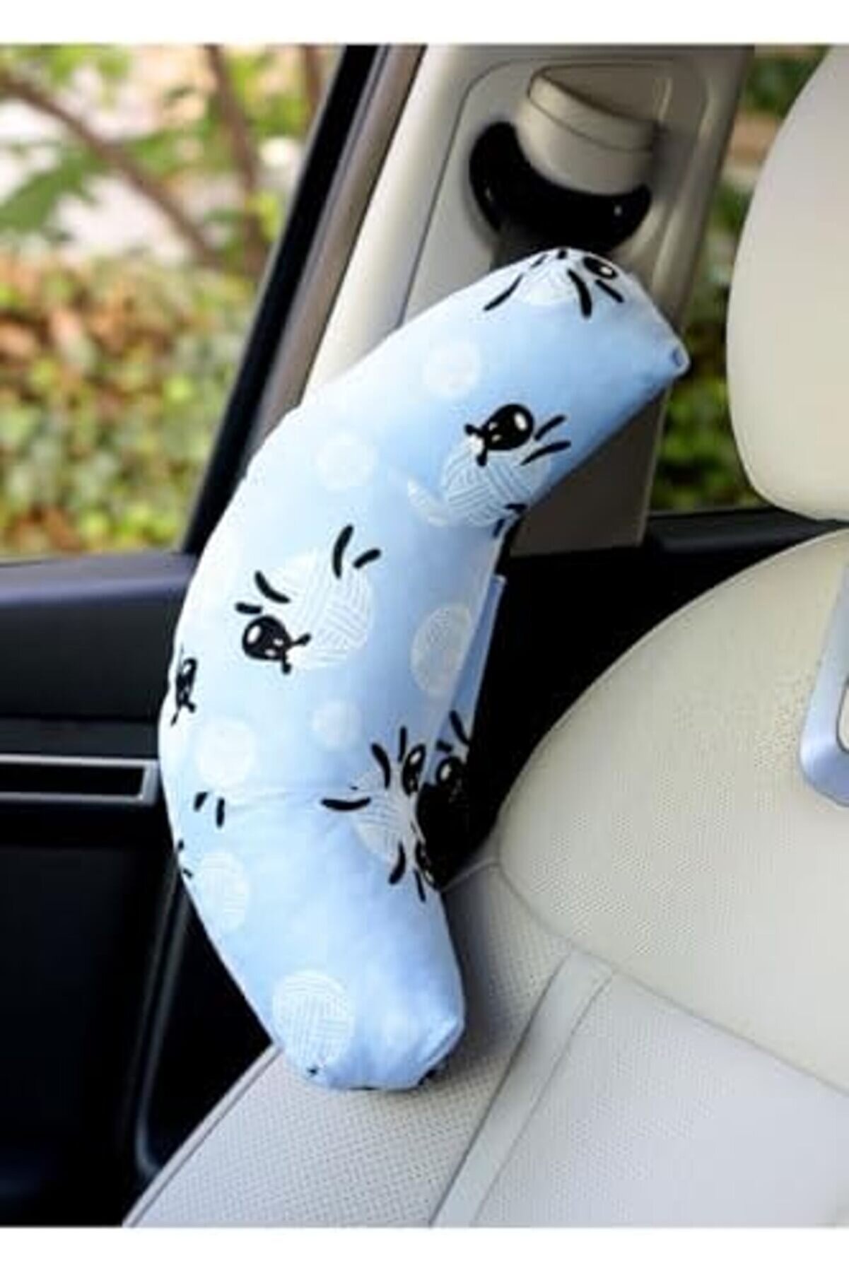 Lvnshop Seyahat Boyun Yastığı Ortopedi̇k Araba Otobüs Uçak Yolculuk Yastığı Koyun Desen 30 X 10 Kurtç