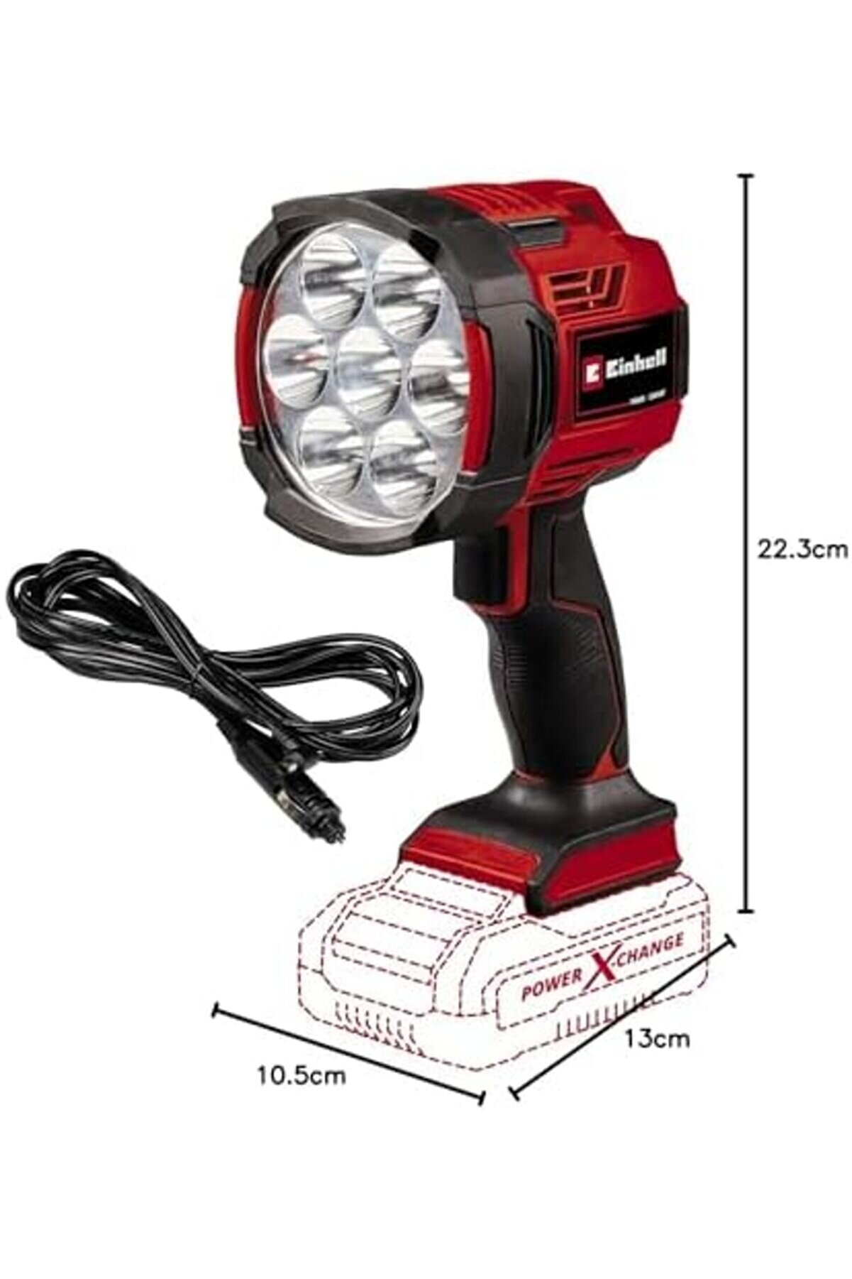 Aclyashop Akülü Projektör Te-Cl 18/2500 Li̇ac-Solo Power X- (Li̇-Ion, 18V, 2500Lm Işık Akısı, 7 Led, 6