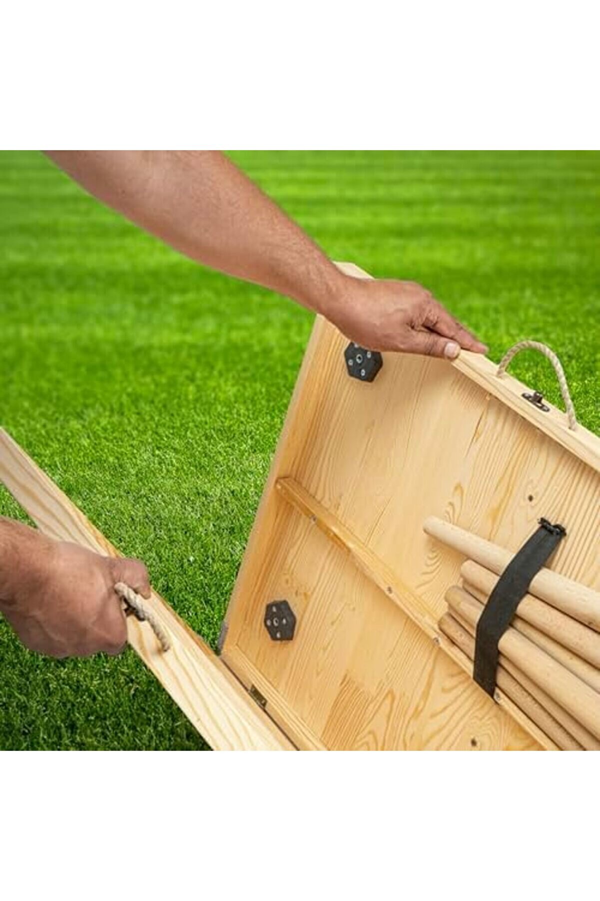 Lvnshop Katlanır Kamp, Pi̇kni̇k Ve Bahçe Masası 75X200 Cm - Ham Renk 224120